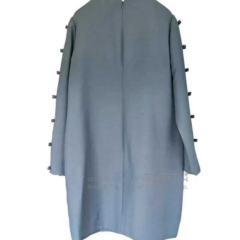 Valentino Valentino Blue-Grey Wool Long Sleeve Dress . Size M / US 6-8 / IT 42-44 - 2 Thumbnail