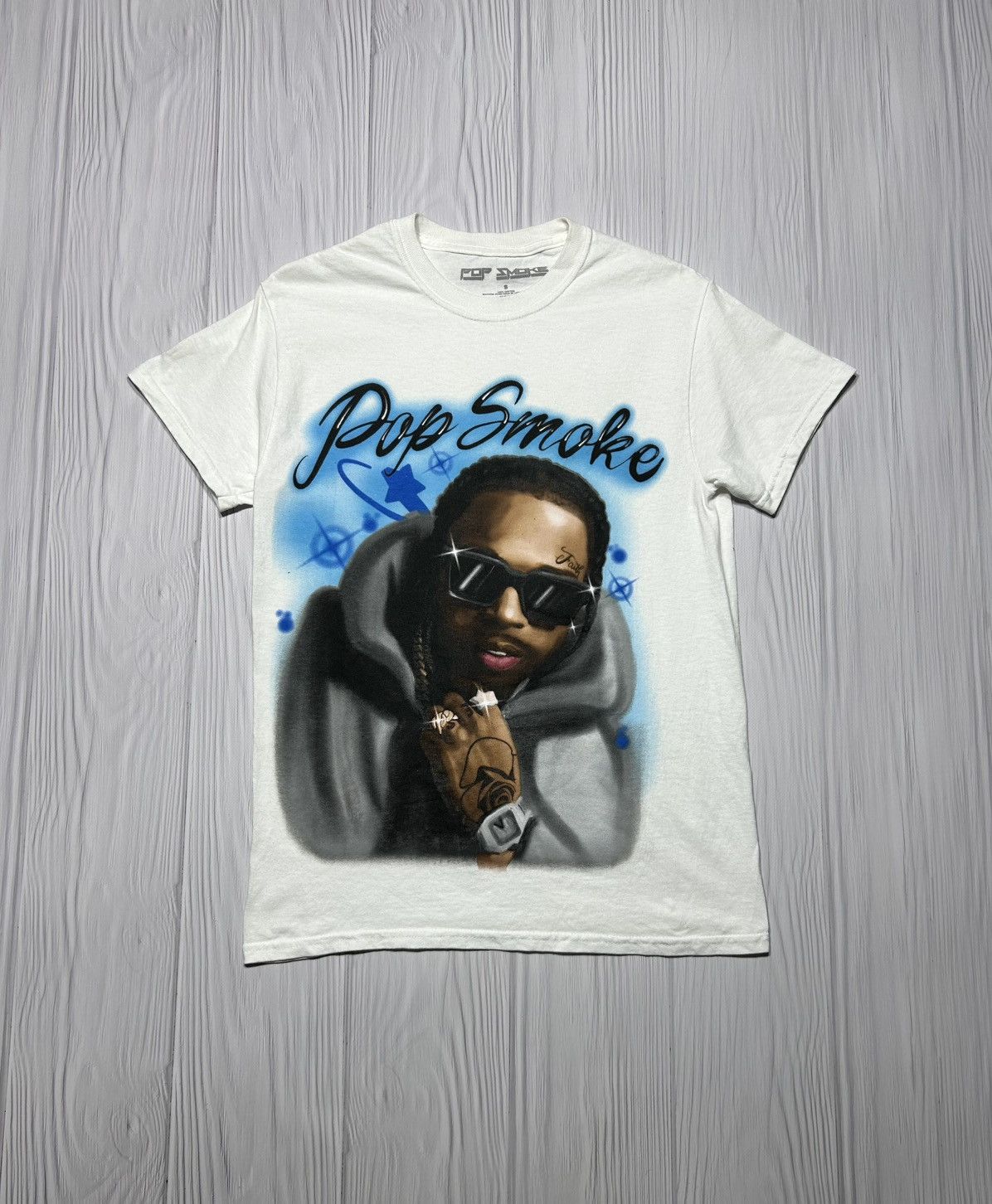Rap Tees × Vintage Pop Smoke Big Logo Rap T-Shirt Size S Size US S / EU 44-46 / 1 - 1 Thumbnail