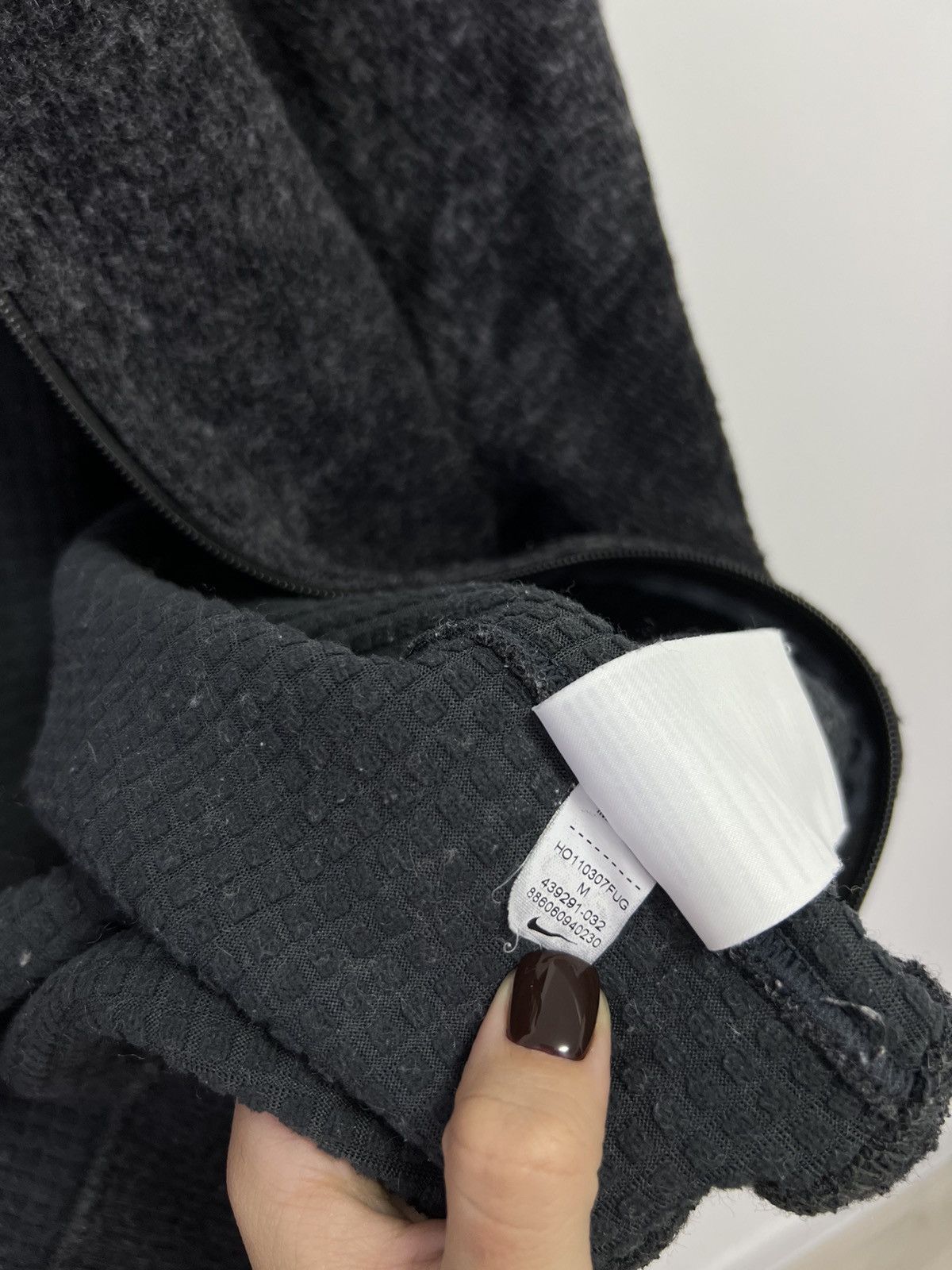 Nike × Vintage Vintage 90s Nike Zip Up Hoodie Sweatshirt Black grey Size US M / EU 48-50 / 2 - 15 Thumbnail