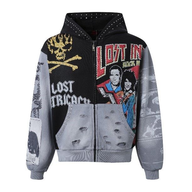 LOST INTRICACY Lost Intricacy 'Lost America' Black Zip Up Hoodie Size US L / EU 52-54 / 3 - 1 Preview