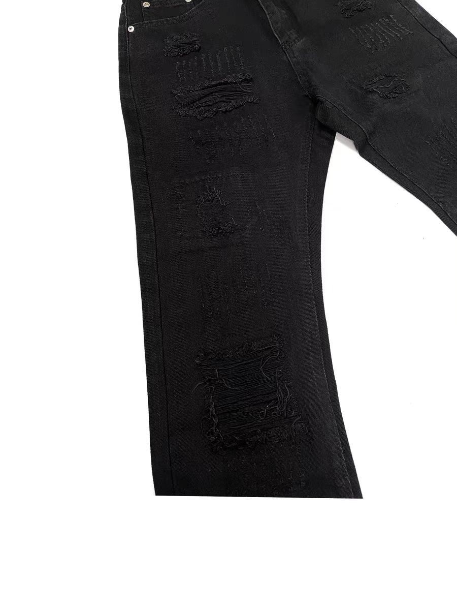 Designer × Jean × Vintage High Street Vintage Y2K Black Micro Flare Jeans Size US 32 / EU 48 - 3 Thumbnail