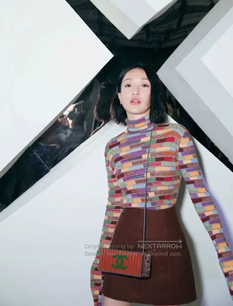 Chanel Chanel Hamburg Series Cashmere Mosaic Colour Striped Knitt Size XXS / US 00 / IT 34 - 9 Thumbnail