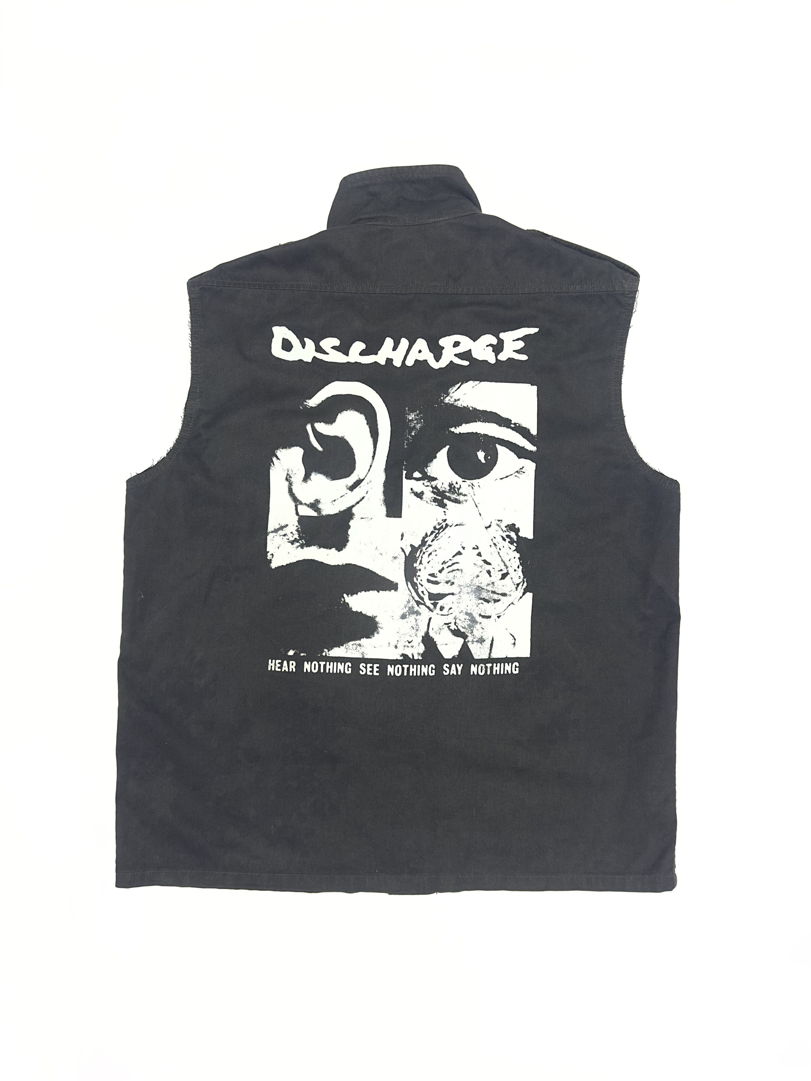 Band Tees Discharge Punk Sleeveless Vintage Vest Never Again Hardcore Size US M / EU 48-50 / 2 - 3 Thumbnail