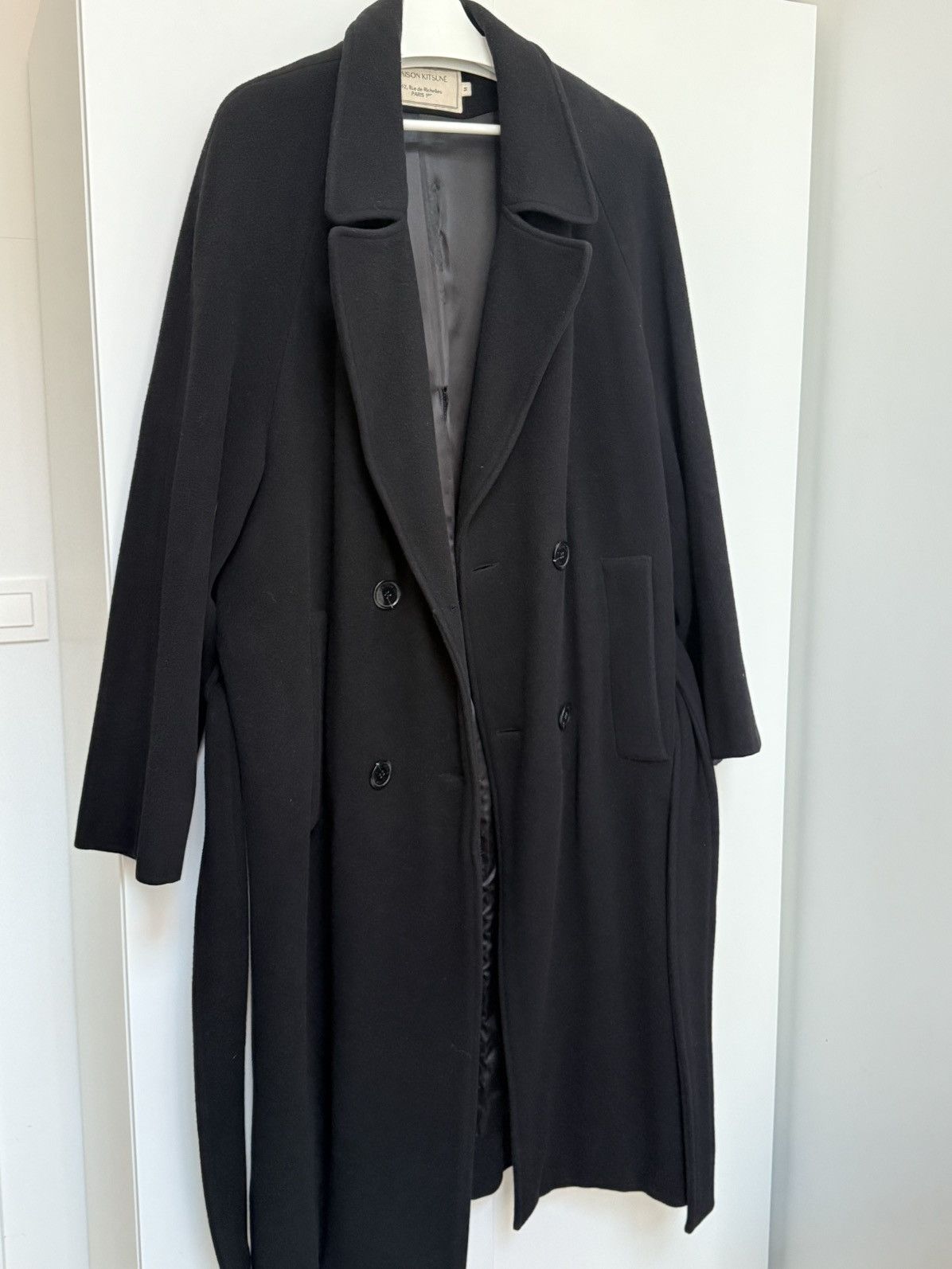 Maison Kitsune Black two breasted coat Size US M / EU 48-50 / 2 - 1 Thumbnail