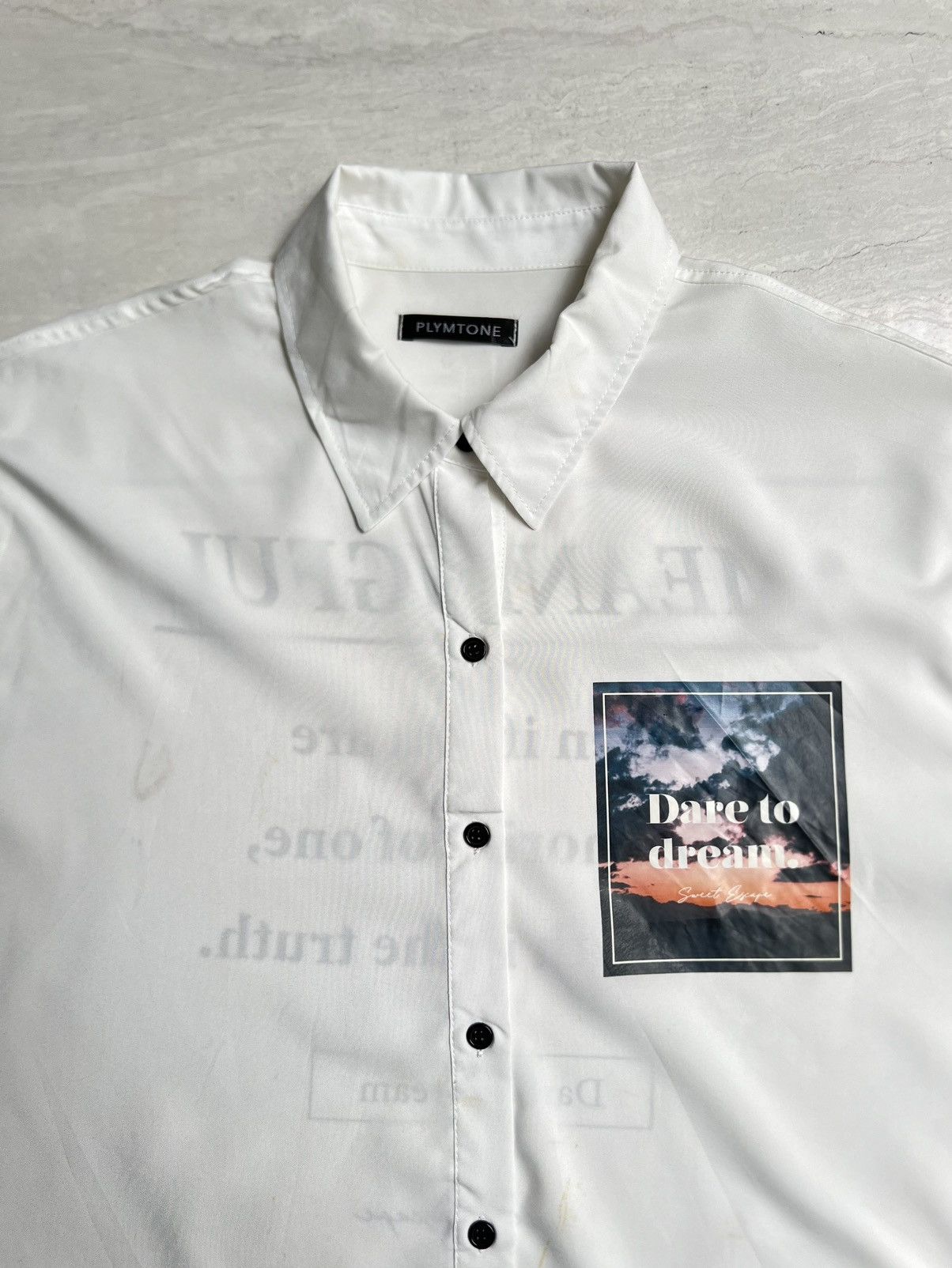 Other PLYMTONE White Picture Shirt Size US L / EU 52-54 / 3 - 10 Thumbnail