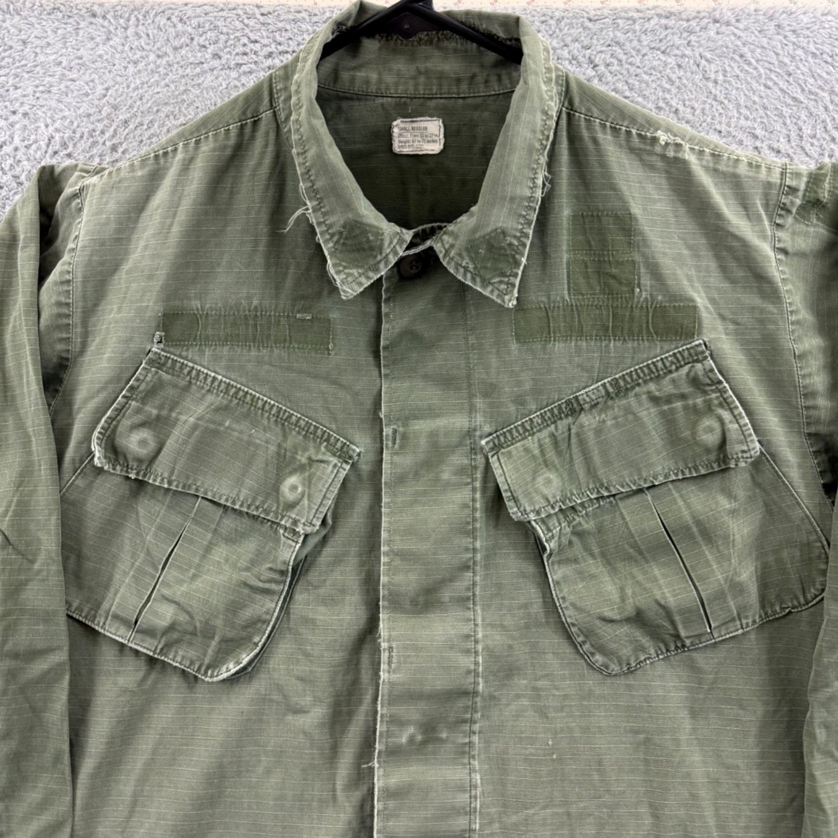 Vintage VINTAGE US Army Tropical Combat Shirt Mens Small 60s Military Vietnam War OG-107 Shirt Size US S / EU 44-46 / 1 - 3 Thumbnail