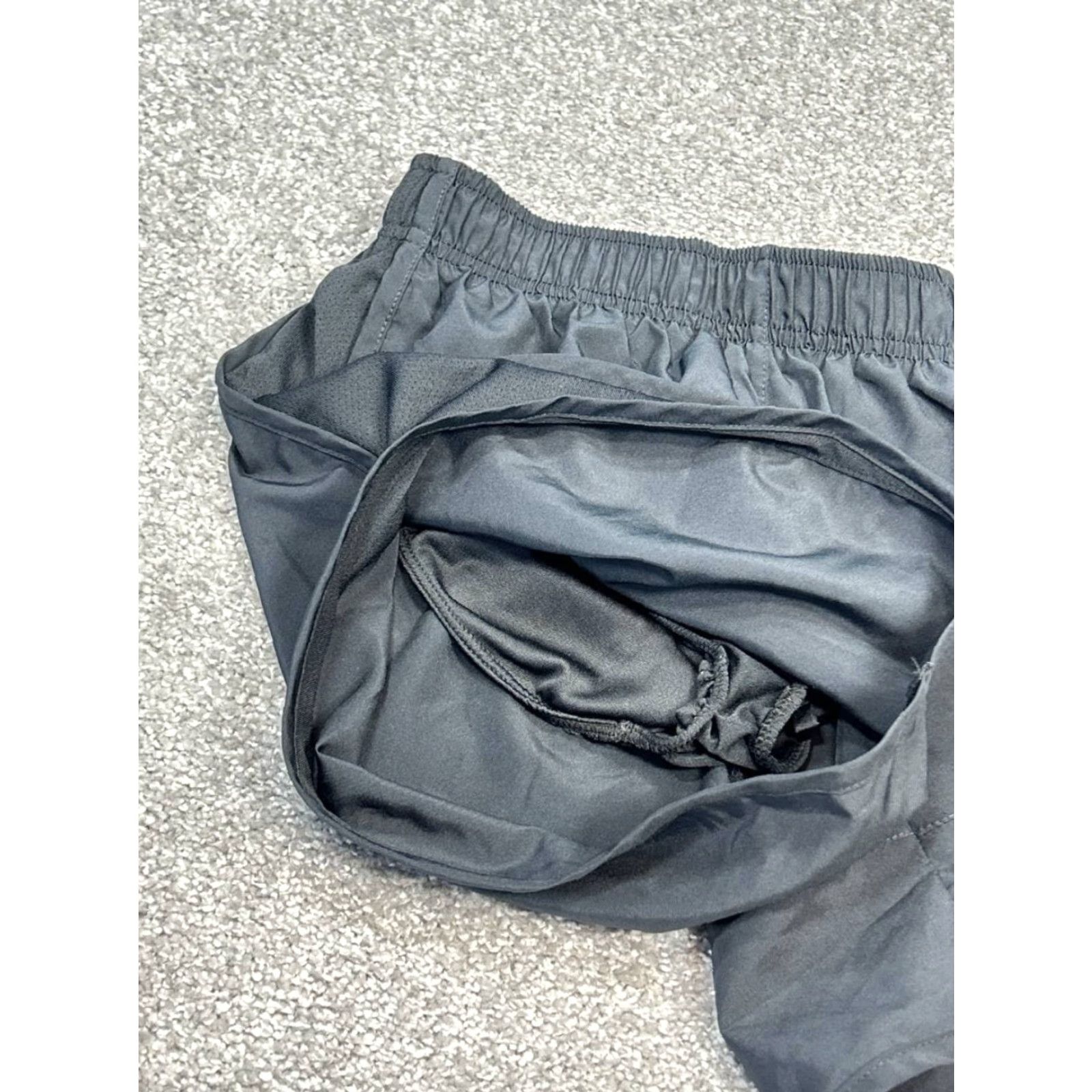 Nike Nike Running Tempo Shorts Womens Small Black Dri Fit Brief Liner Swoosh Logo Size 28" / US 6 / IT 42 - 4 Thumbnail