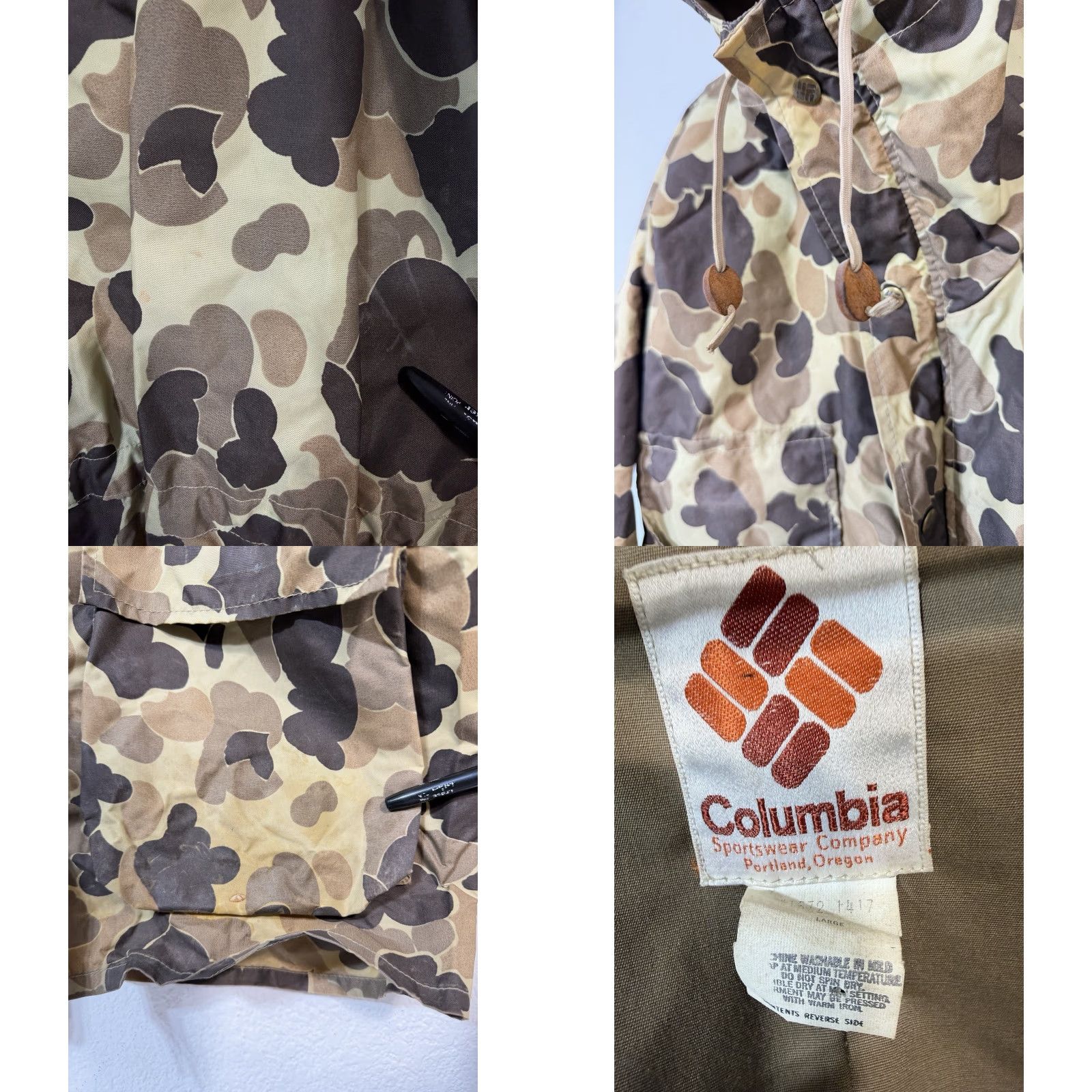 Vintage VINTAGE Columbia Duck Hunting Camo Full Zip Jacket Hood Mens L Columbia OutDry Parka 7 Pockets Water Resistant Size US L / EU 52-54 / 3 - 8 Thumbnail