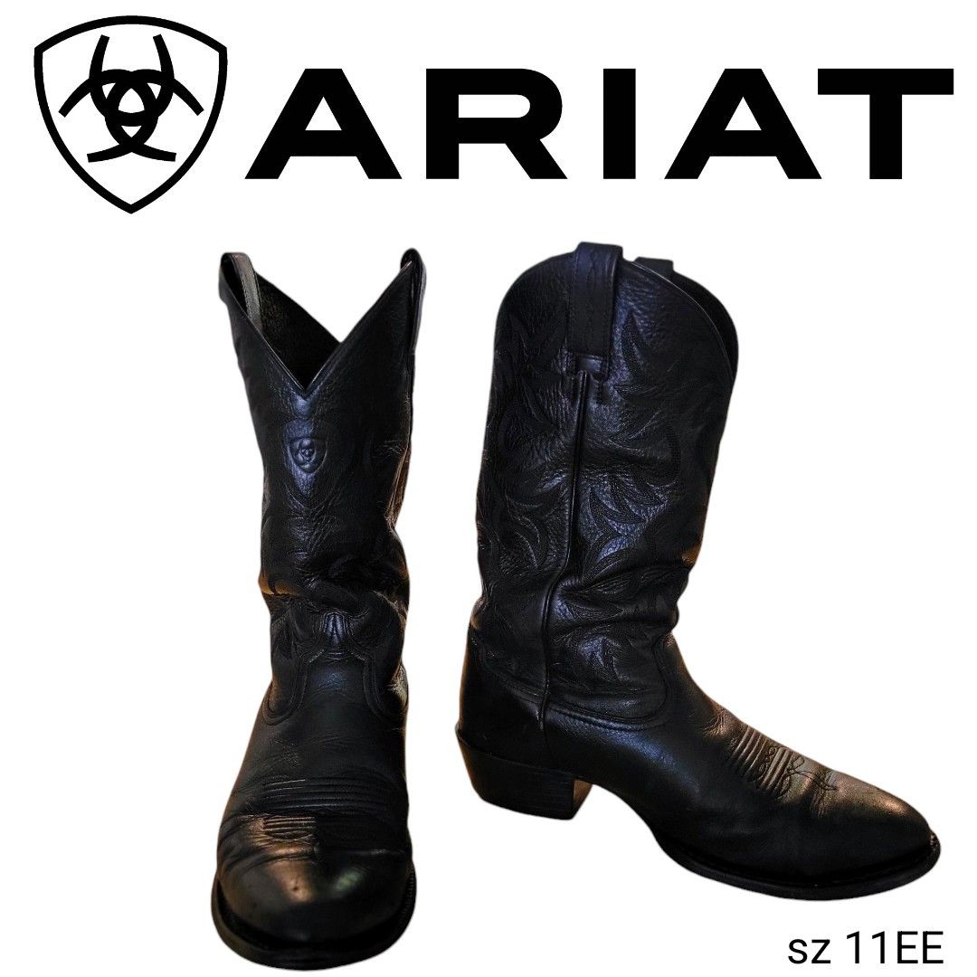 Ariat Ariat 34470 Black Leather Western Country Cowboy Boots Size US 11 / EU 44 - 1 Thumbnail