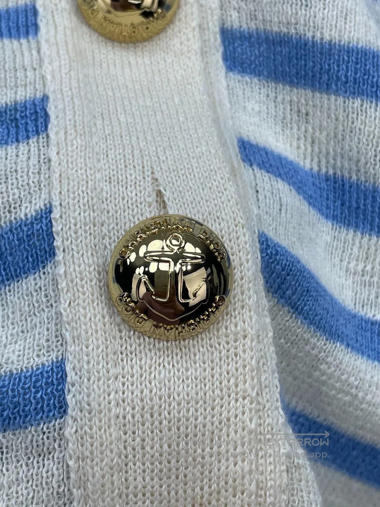 Dior Dior Blue White Striped Knit Cardigan. Size XS / US 0-2 / IT 36-38 - 3 Thumbnail