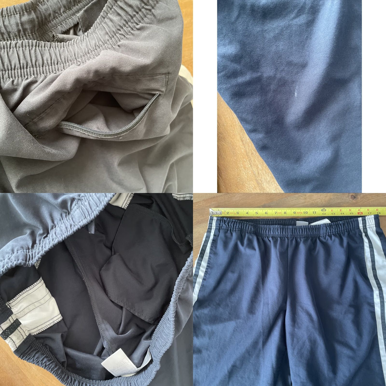 Nike VINTAGE Nike Grey Tag Baggy Wide Leg Track Pants Navy Blue Mens XL Y2K Sweatpants Size US 36 / EU 52 - 8 Thumbnail