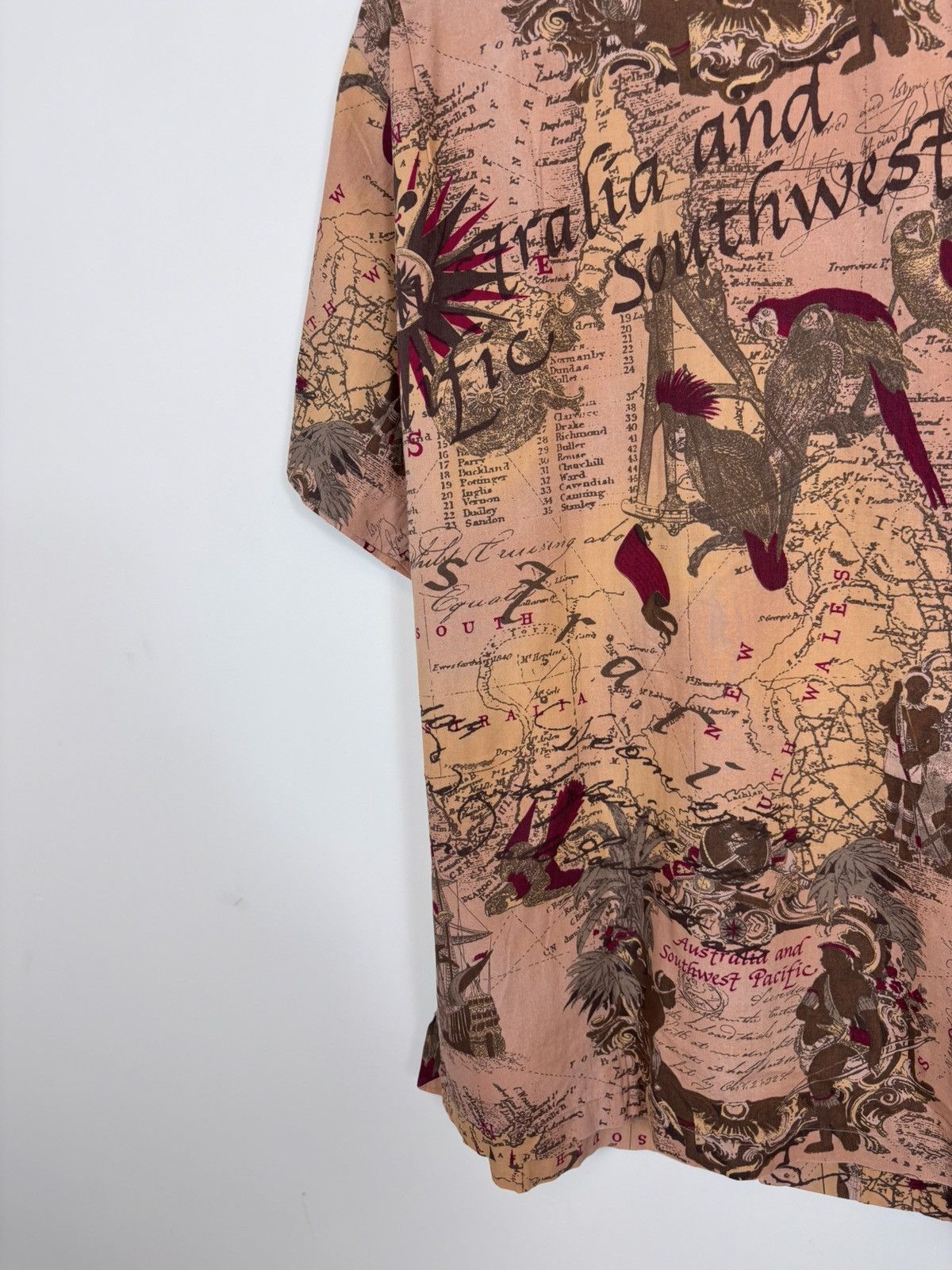 Gianfranco Ferre Vintage Gianfranco Ferre Men’s Map AOP Short Sleeve Shirt Size US XL / EU 56 / 4 - 20 Thumbnail