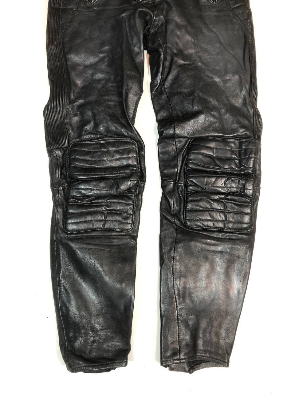 Leather × Vintage Polo Racing Moto Biker Leather Pants Vintage Size US 29 - 3 Thumbnail