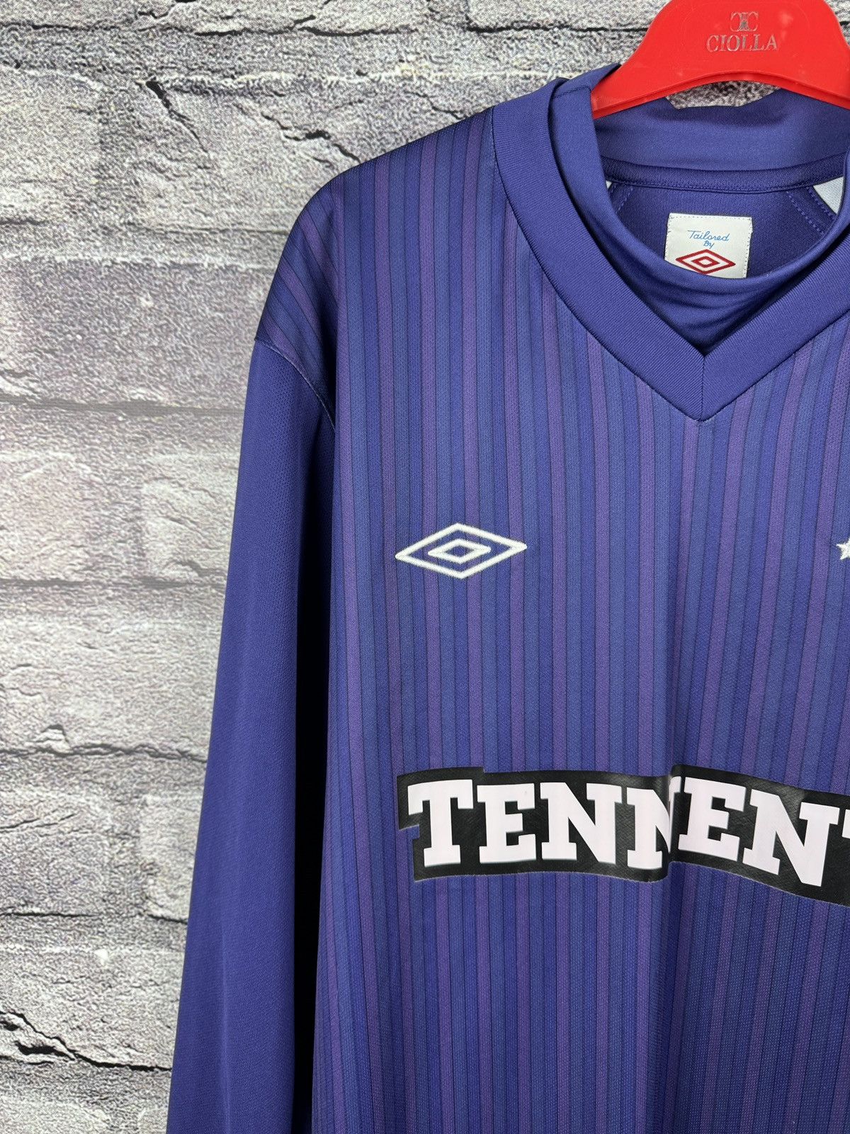 Umbro Rangers FC Umbro Long Sleeve Football Shirt Tennent’s Size US XL / EU 56 / 4 - 4 Thumbnail