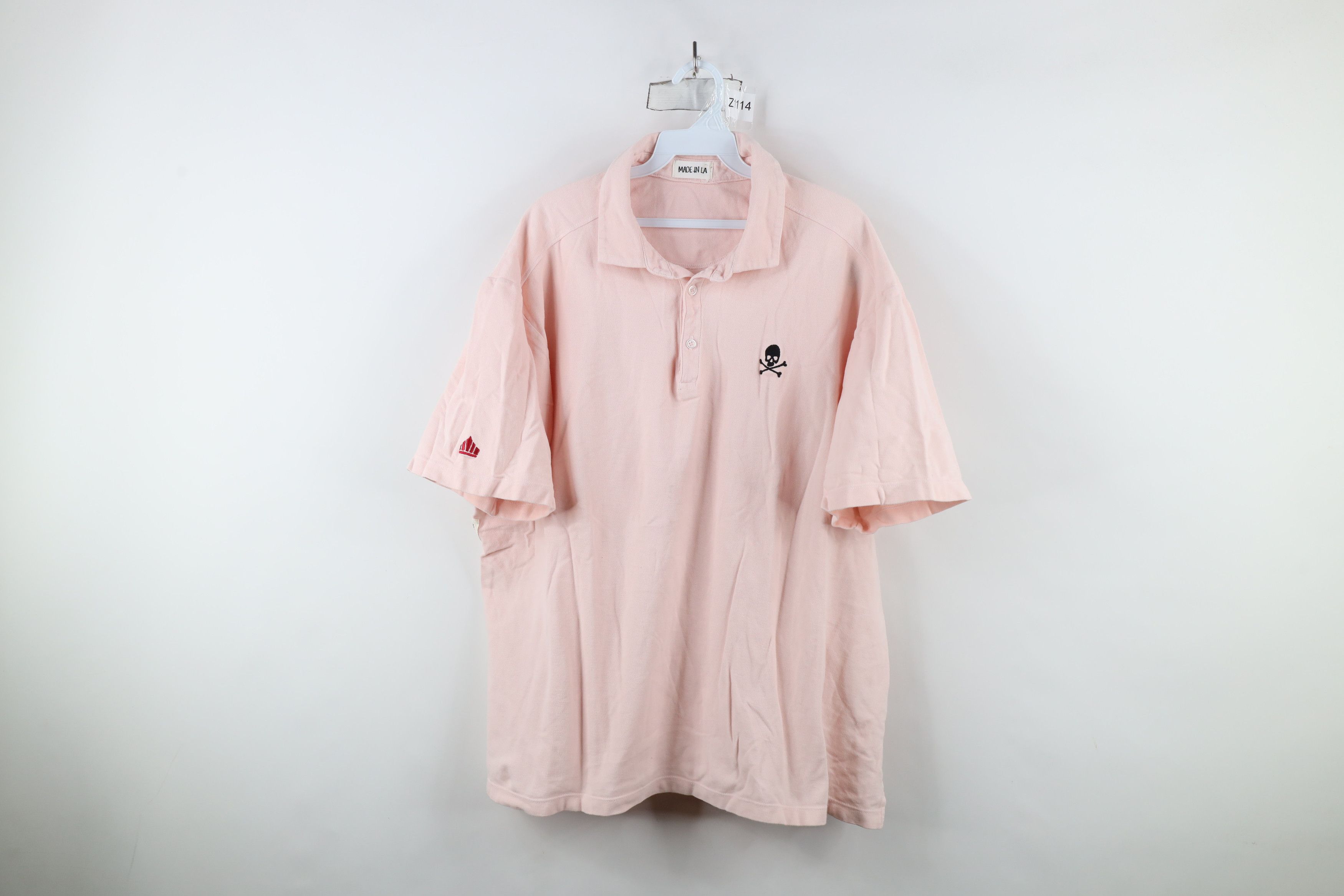 Vintage Sport of Kings SOKFY Skull Crossbones Polo Shirt Pink USA Size US XXL / EU 58 / 5 - 1 Thumbnail