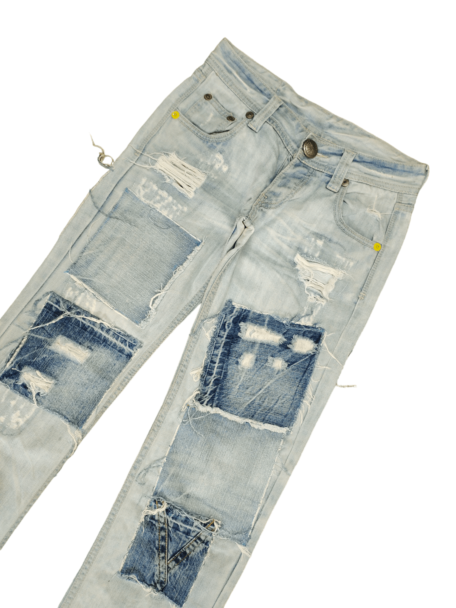 Hysteric Glamour × Undercover Vence Jpn Patchwork Distress Jeans Low Rise Undercover Style Size US 29 - 5 Thumbnail
