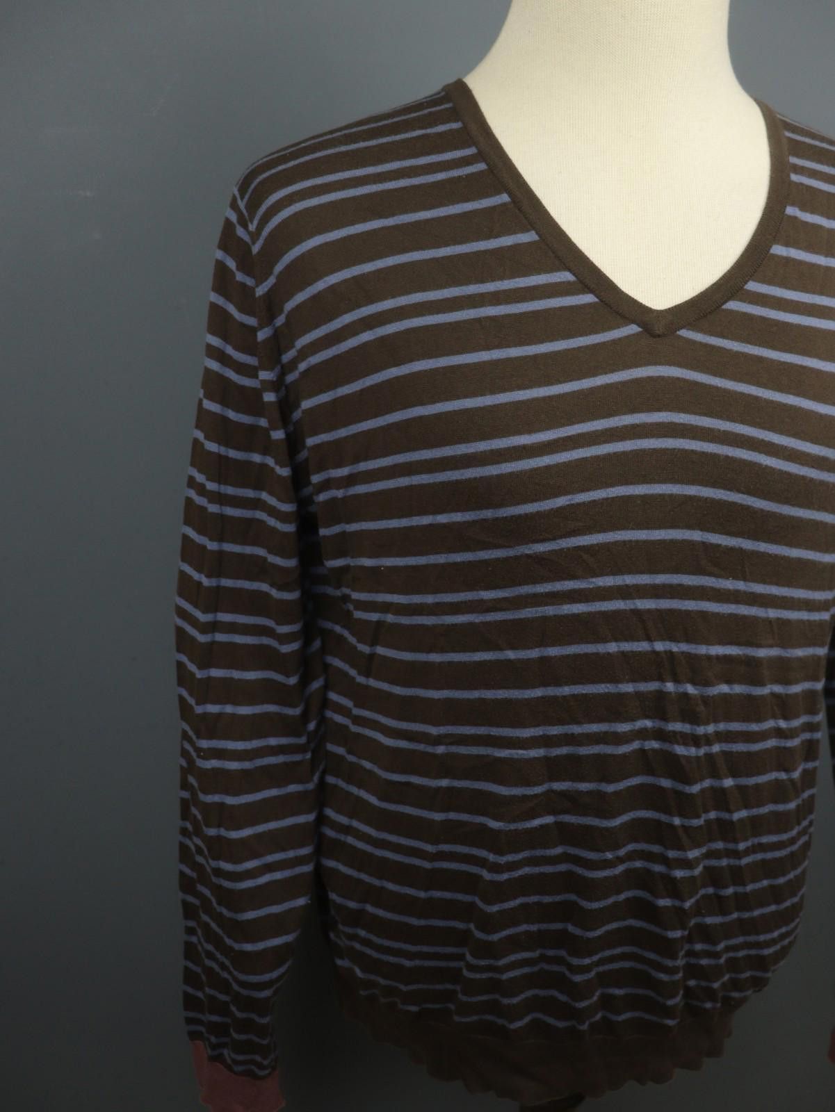 John Smedley John Smedley Brown Blue Striped Pullover Sweater Size XL Size US XL / EU 56 / 4 - 7 Thumbnail