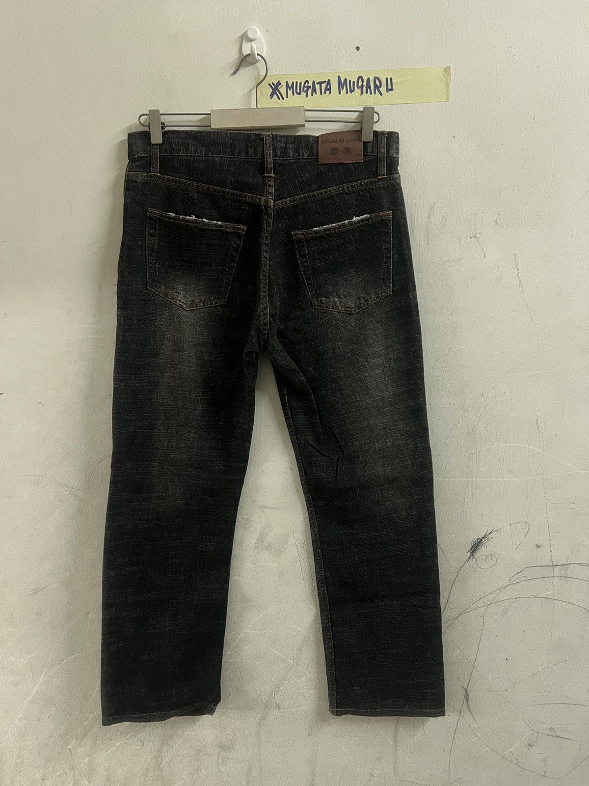 If Six Was Nine × Japanese Brand THRASHED NYLAUS DISTRESSED DENIM PANT Size US 32 / EU 48 - 8 Thumbnail