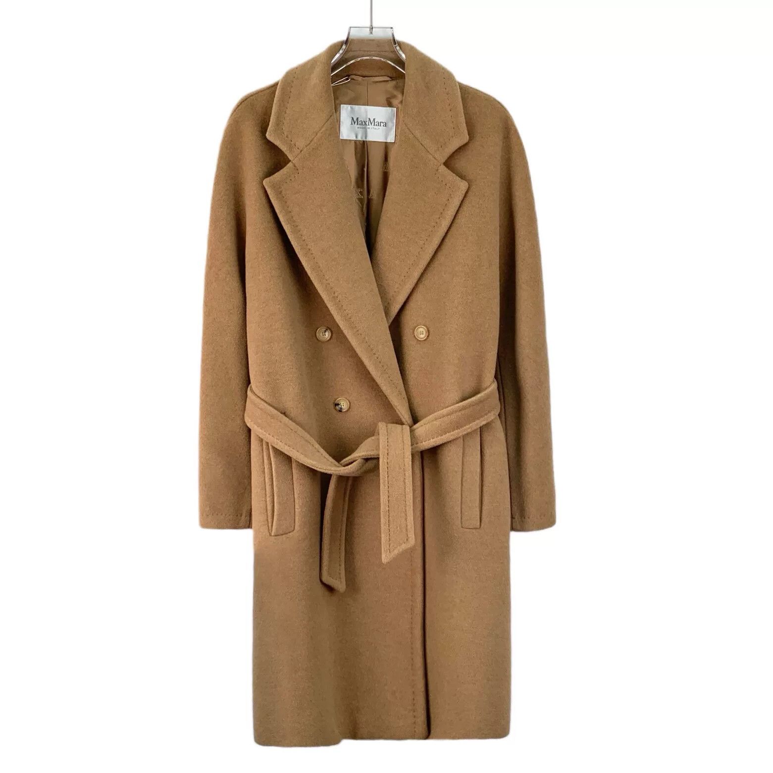 Max Mara camel hair double-breasted coat with belt Size US M / EU 48-50 / 2 - 1 Thumbnail
