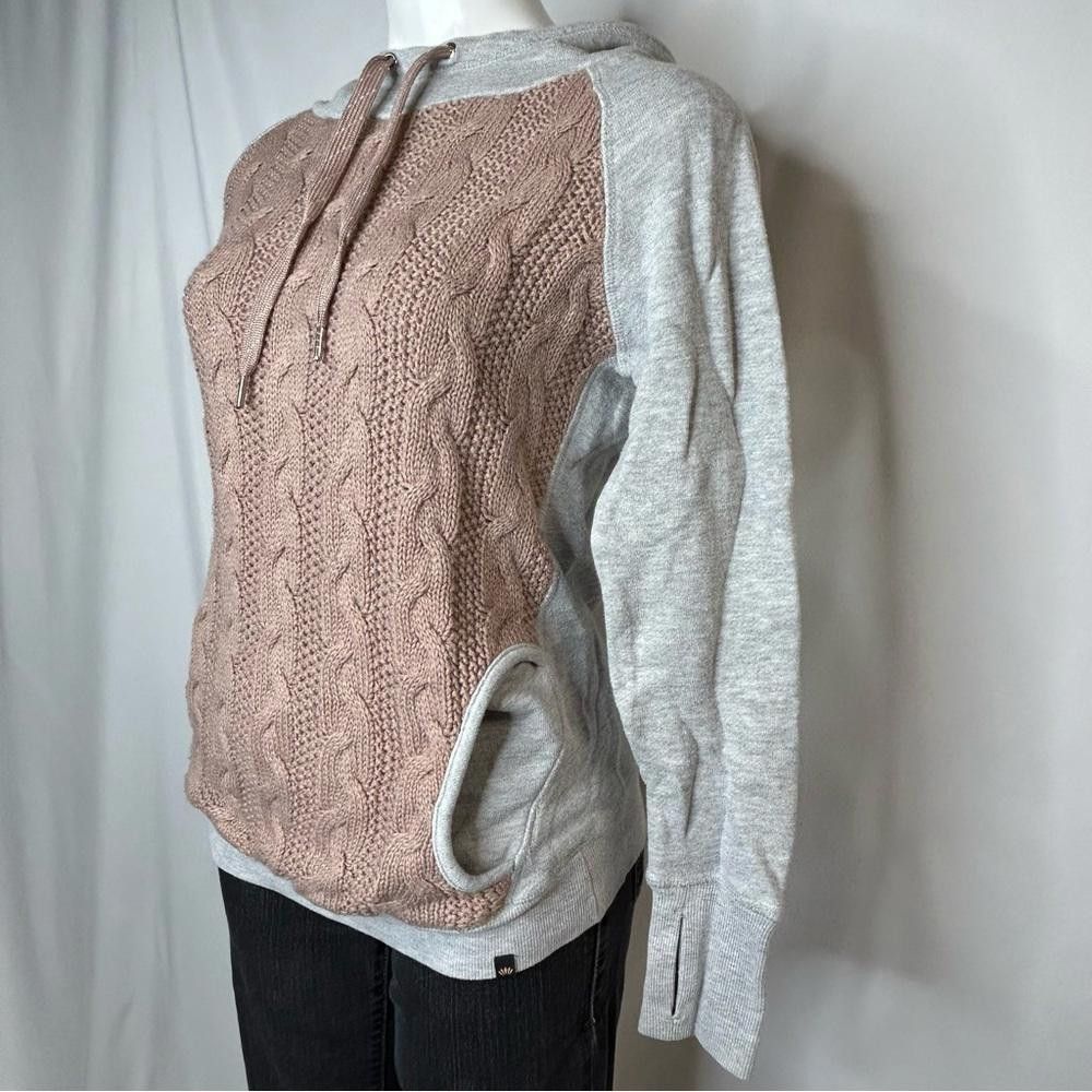 Acne Studios Studio Energy Zone Gray Hoodie w/ Pink Cable-knit Front, Med Size M / US 6-8 / IT 42-44 - 5 Thumbnail