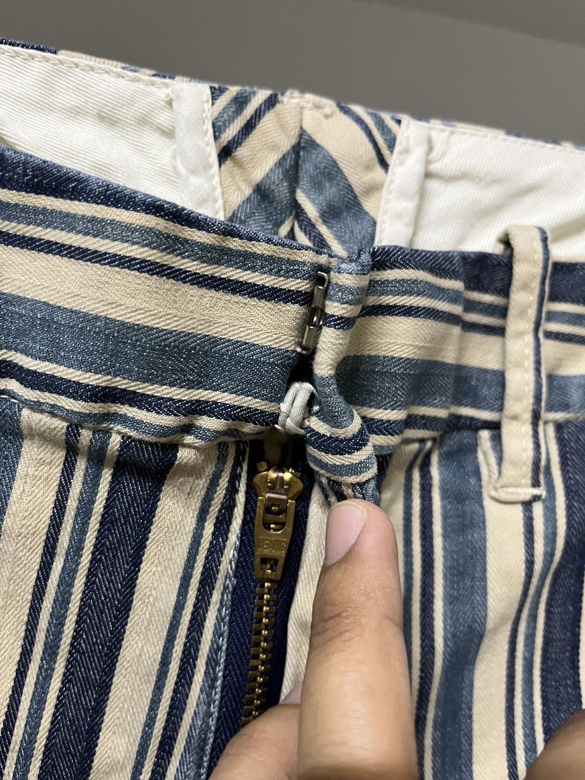 45rpm 💥 45rpm HBT Striped Flare Pants Size 29" - 4 Thumbnail