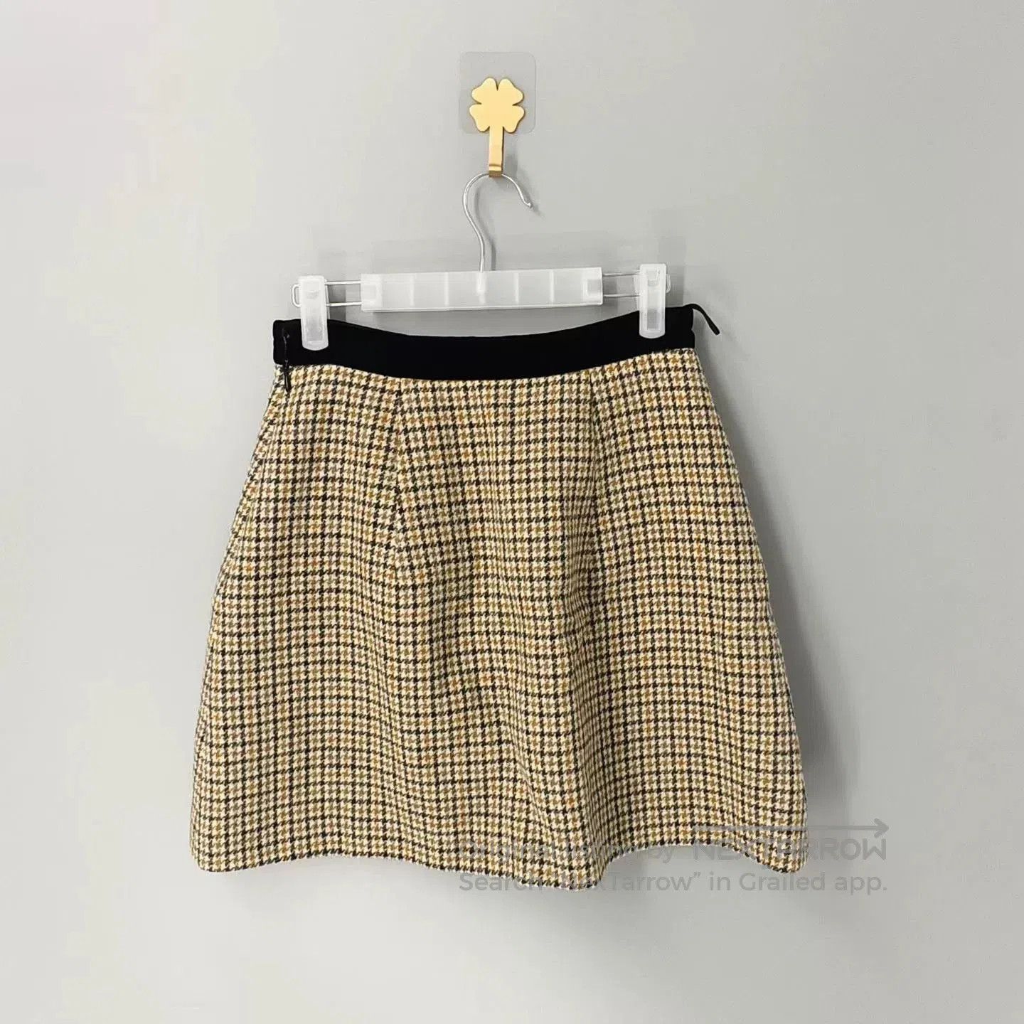 Miu Miu Miu Miu Houndstooth Wool Skirt. Size 41" - 2 Thumbnail