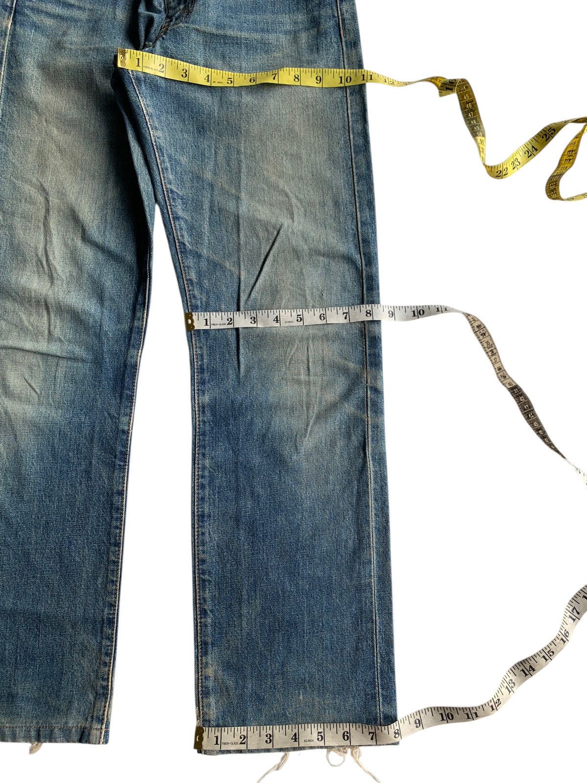 Levi's VINTAGE LEVIS BIG E SELVEDGE 502 XX DISTRESSED DENIM Size US 27 - 19 Thumbnail