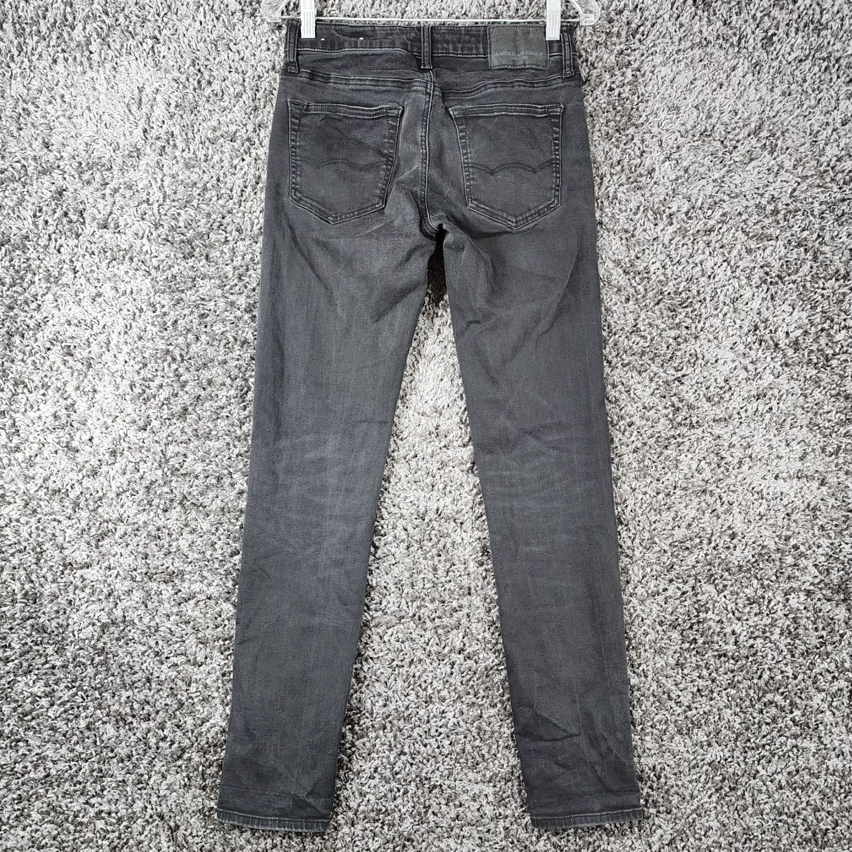 American Eagle Outfitters AMERICAN EAGLE Skinny Jeans Mens Black Regular 28x31 Size US 28 / EU 44 - 5 Thumbnail