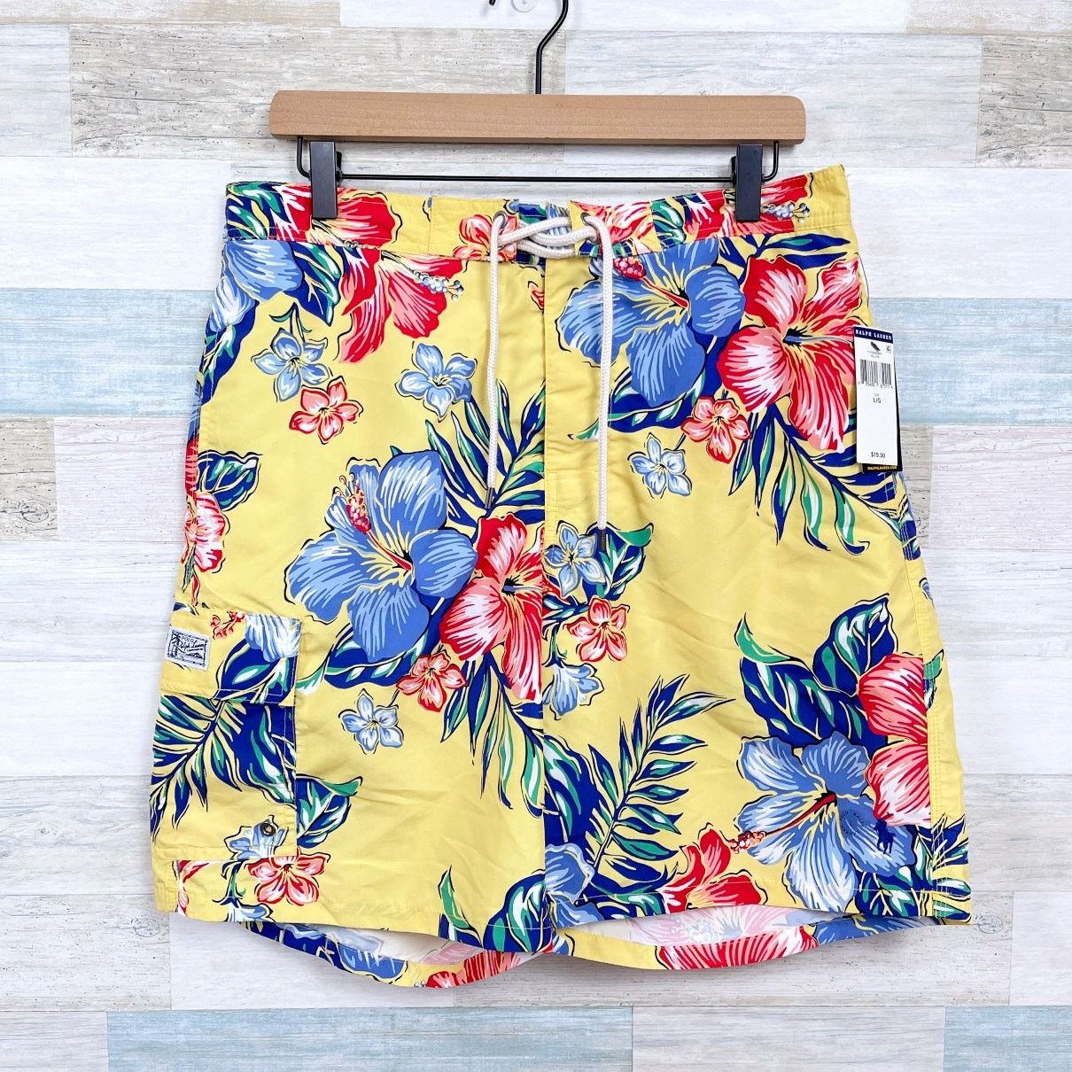 Polo Ralph Lauren POLO Ralph Lauren Tropical Swim Trunks Yellow 7.5 Mens L Size US 32 / EU 48 - 1 Thumbnail