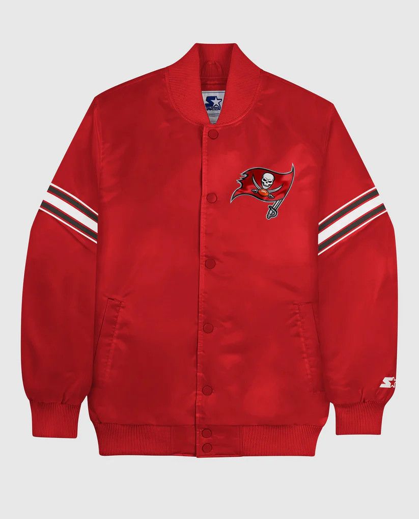 Starter NFL Tampa Bay Buccaneers Varsity Satin Full-Snap Jacket Size US M / EU 48-50 / 2 - 1 Thumbnail