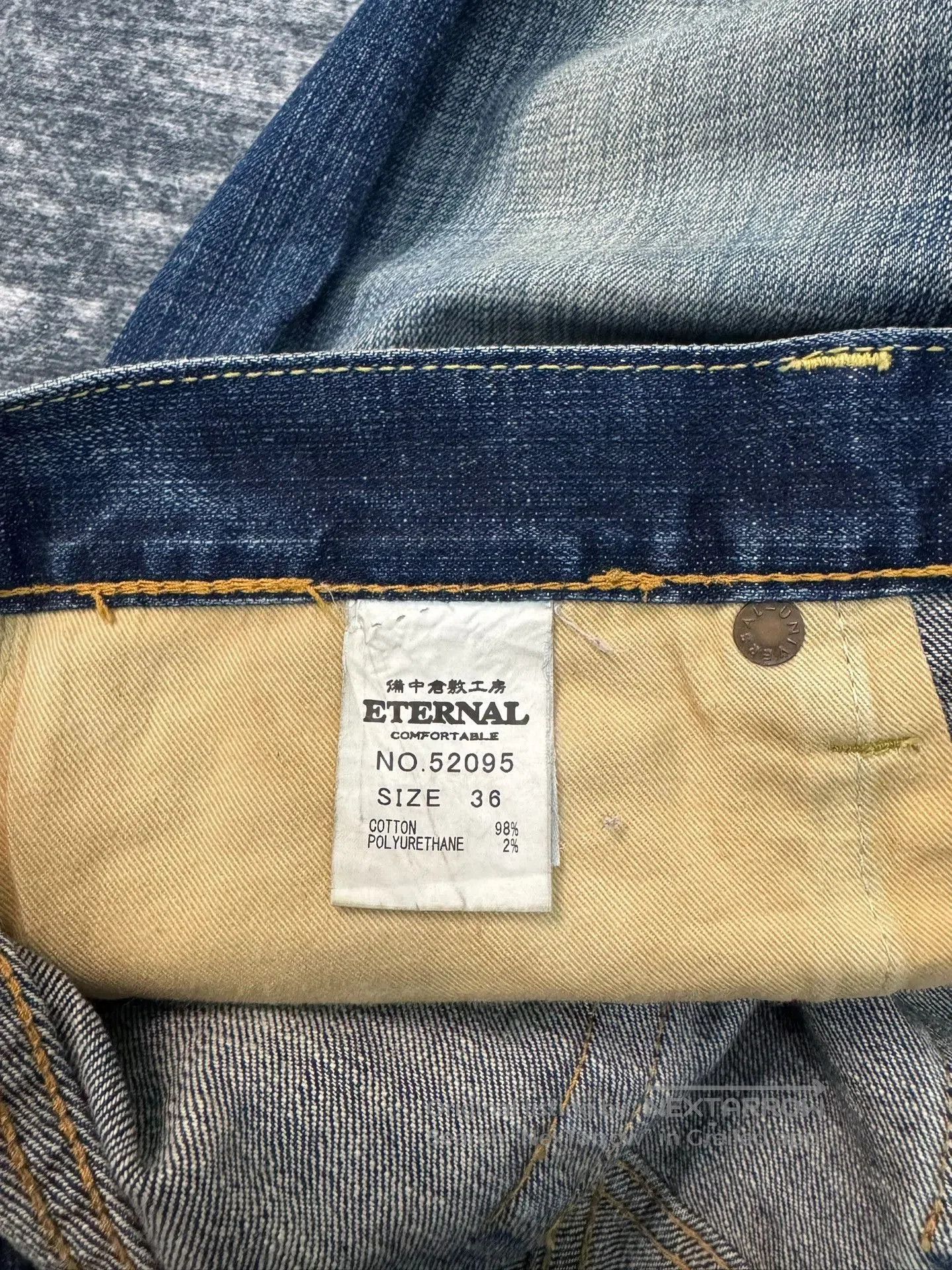 Vintage Vintage ETERNAL 00s Washed Blue Jeans. Size US 36 / EU 52 - 5 Thumbnail