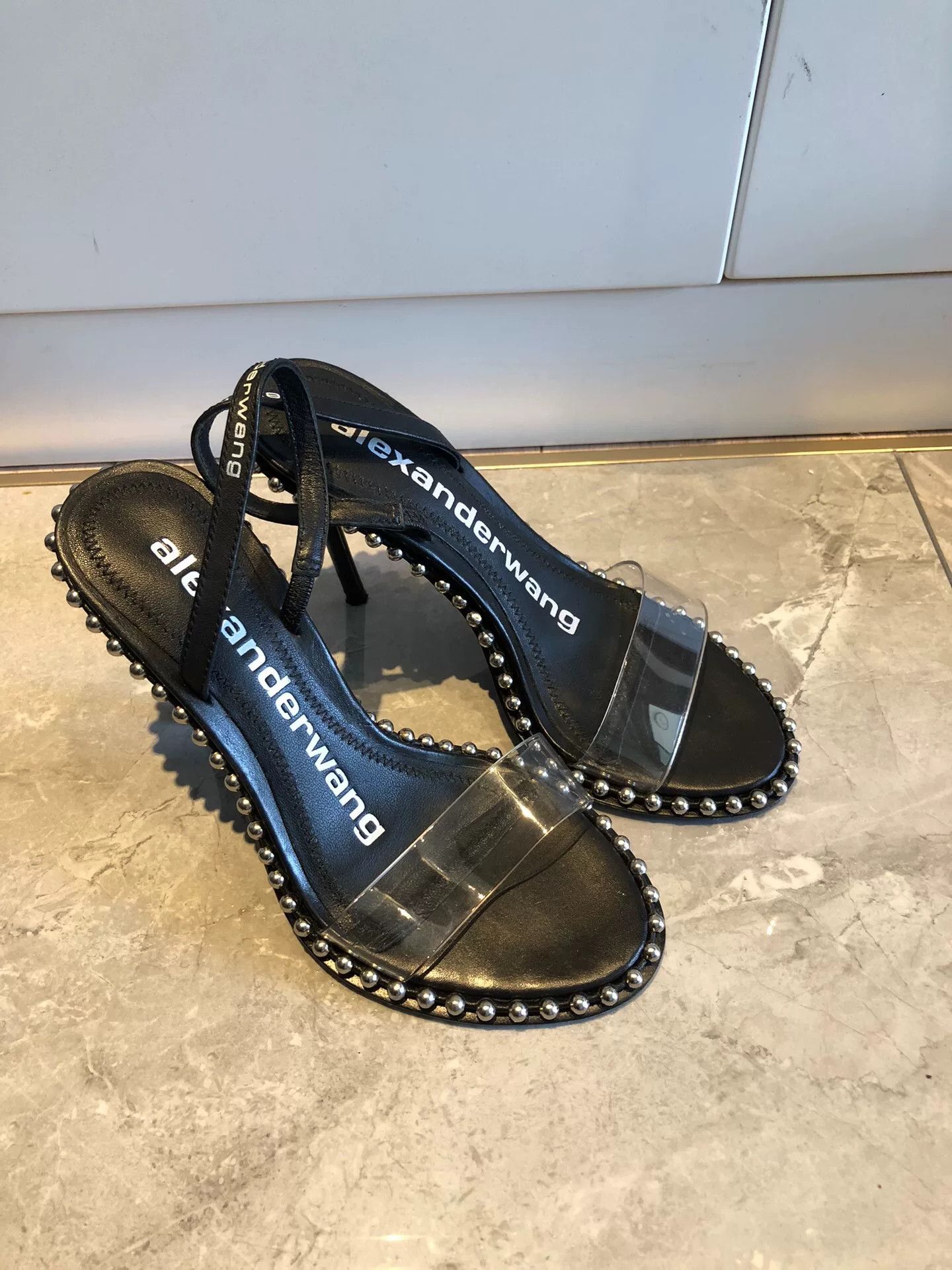 Alexander Wang Alexander Wang PVC Stud Strappy Sandal Heels Size US 4 / IT 34 - 1 Thumbnail