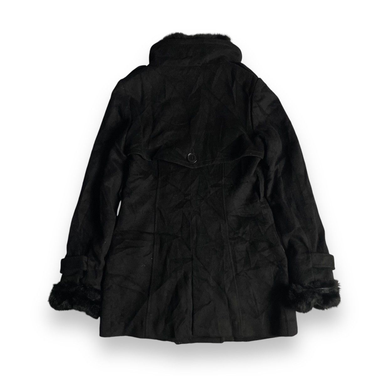 If Six Was Nine × Japanese Brand × Le Grande Bleu (L.G.B.) 🇯🇵 SPIRAL GIRL LINED FUR BUTTON UP WOOL HEAVY COAT JACKET Size S / US 4 / IT 40 - 3 Thumbnail