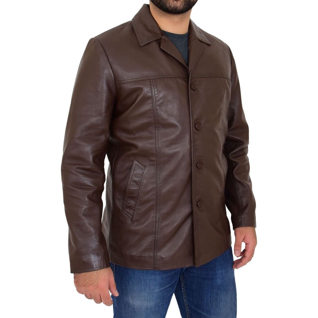 Japanese Brand Vintage Bay Leaf Sheepskin Leather Coat/Jacket Size US L / EU 52-54 / 3 - 1 Thumbnail