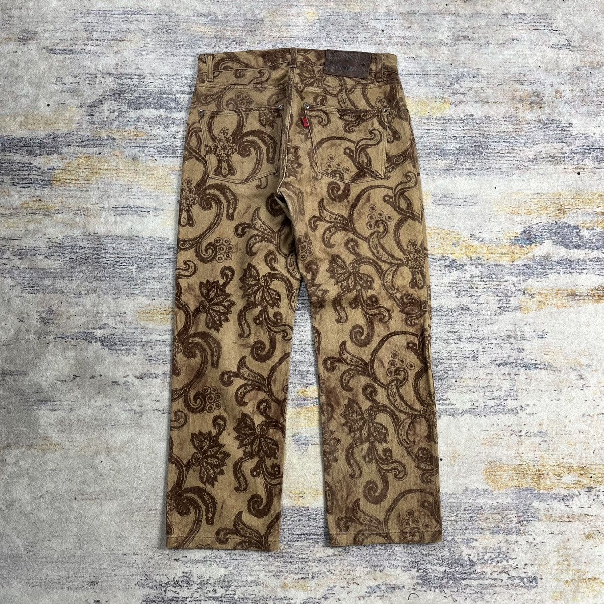 Hysteric Glamour × Yoshiyuki Konishi Vintage Yoshiyuki Konishi paisley denim pants Size US 32 / EU 48 - 2 Thumbnail