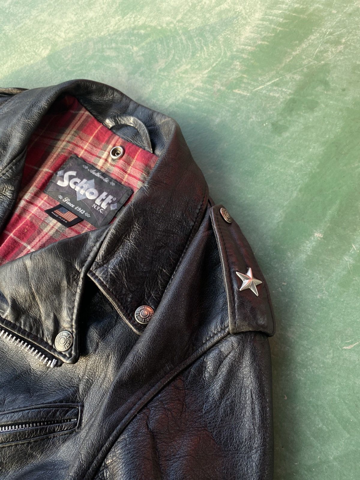 Schott Schott 626 One Star Leather Jacket Size US L / EU 52-54 / 3 - 3 Thumbnail