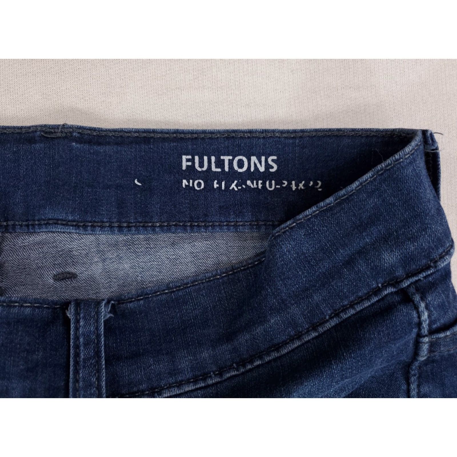 Vintage Mugsy Jeans Blue Tapered Stretch Mens 32x30.5 Inseam 30.5 Blue Fultons Mens Jeans Size US 32 / EU 48 - 4 Thumbnail