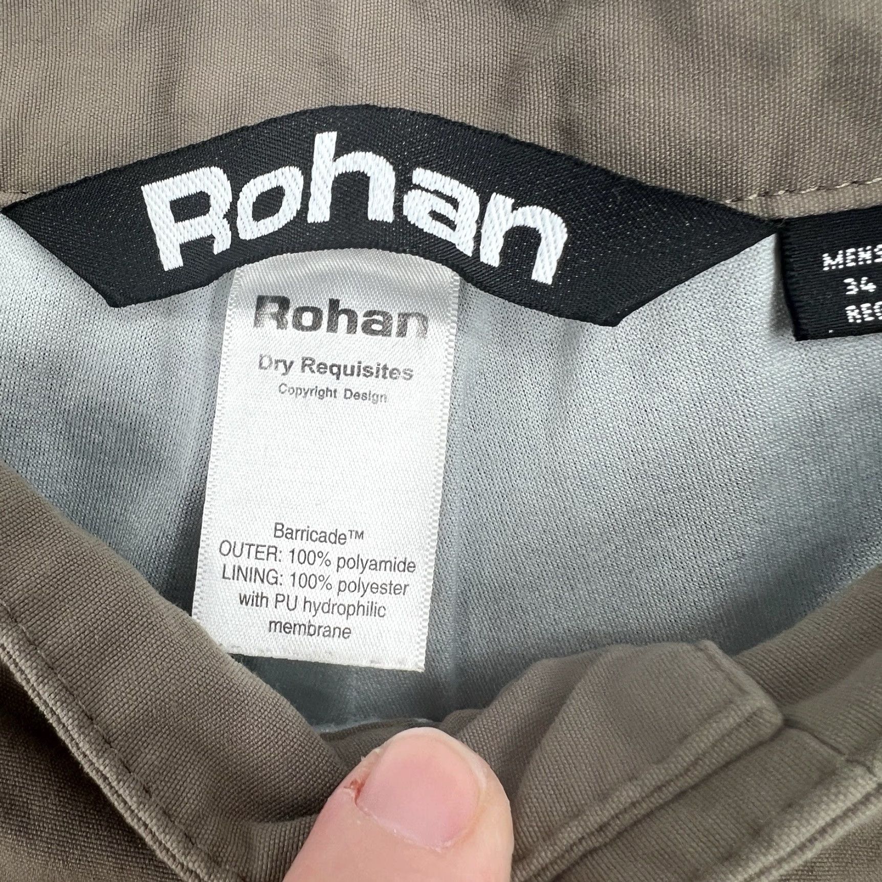 Vintage VINTAGE Rohan Dry Requisite Trousers Mens W34 L30 Tan Barricade Lined Outdoor Hiking Size US 38 / EU 54 - 4 Thumbnail