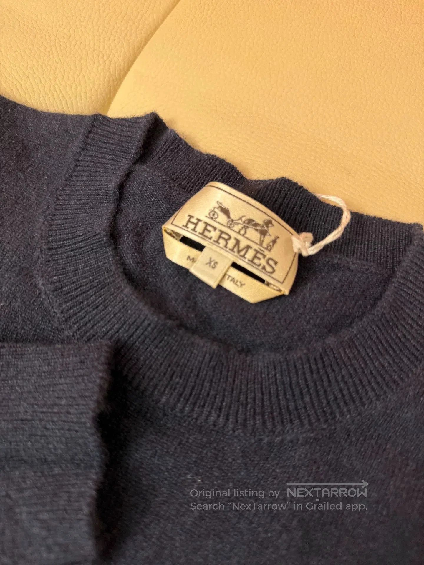Hermes Hermes Men's Navy Cashmere Sweater. Size US S / EU 44-46 / 1 - 5 Thumbnail
