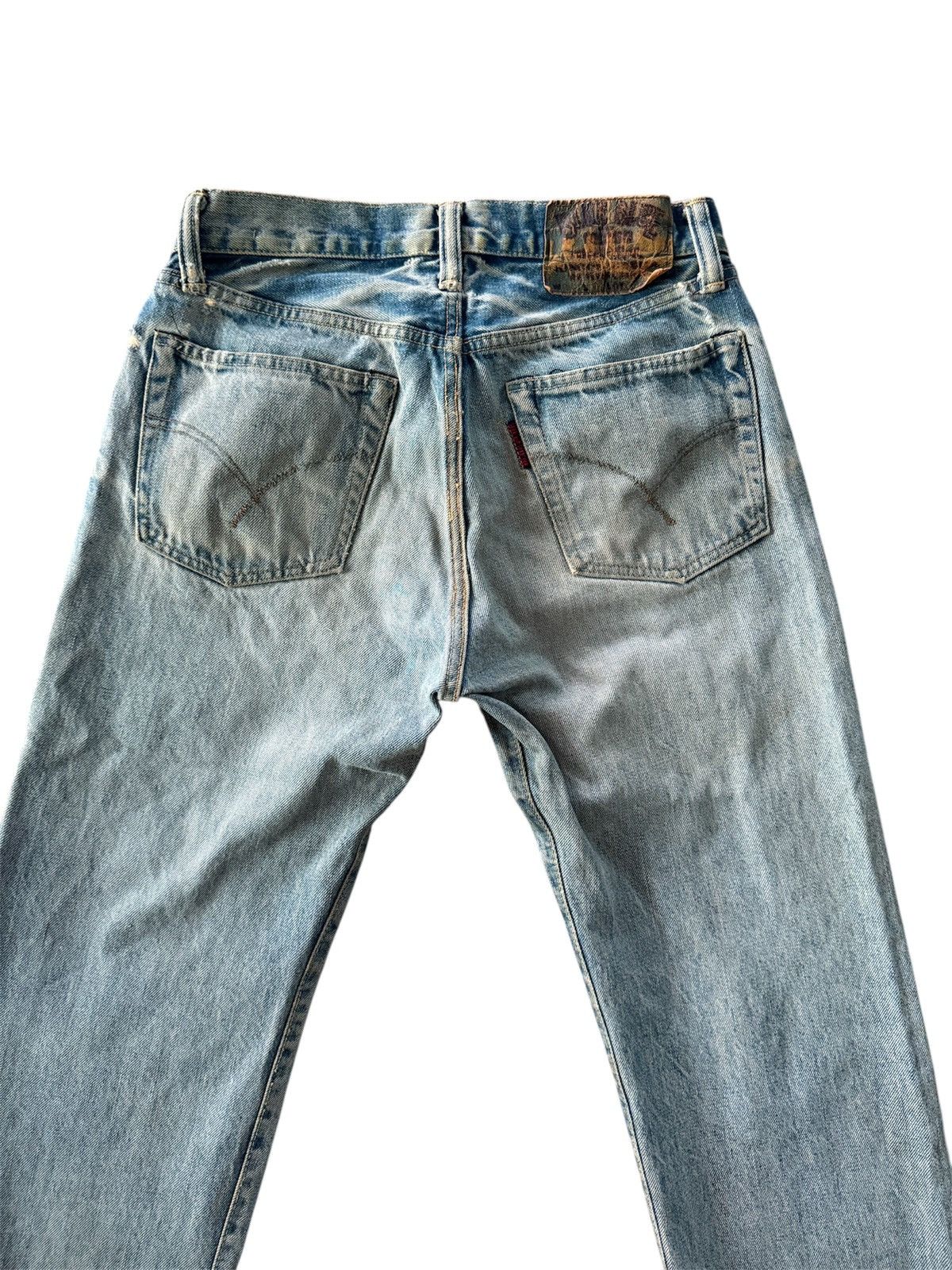 Blue Blue Japan DISTRESS FADED JAPAN BRAND VINTAGE BLUE-BLUE JAPAN SELVEDGE Size US 31 - 6 Thumbnail