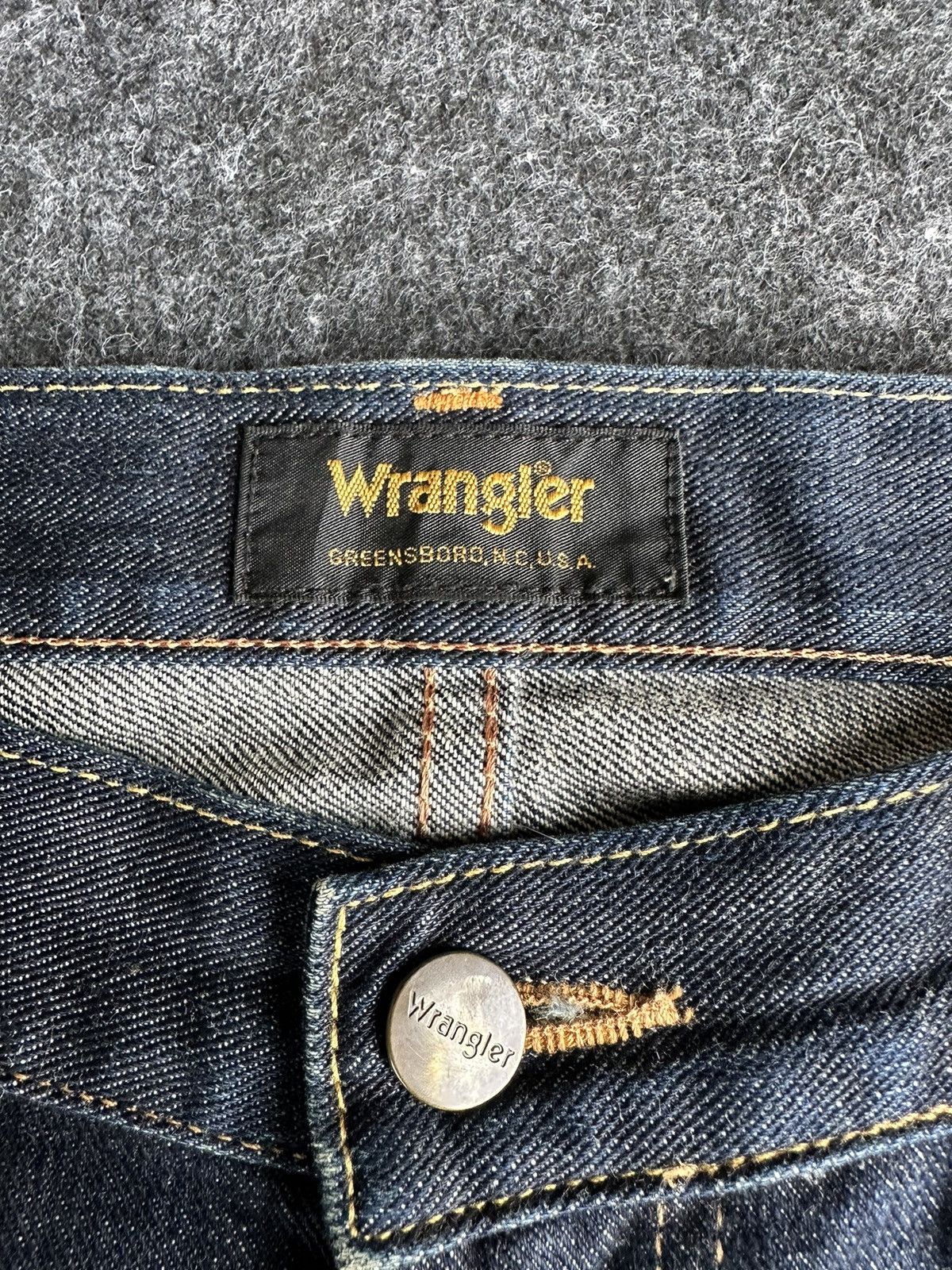 Beauty Beast × Vintage × Wrangler Vintage Wrangler Greensboro Washed Wax Blue Denim D456 Size US 34 / EU 50 - 12 Thumbnail