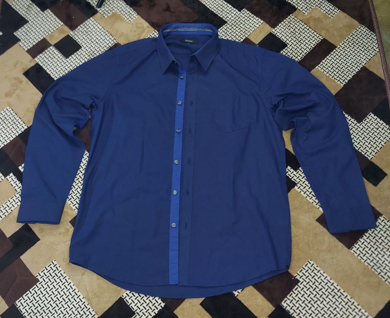Vintage Long Sleeve Studio Blue Shirt Size US L / EU 52-54 / 3 - 1 Thumbnail