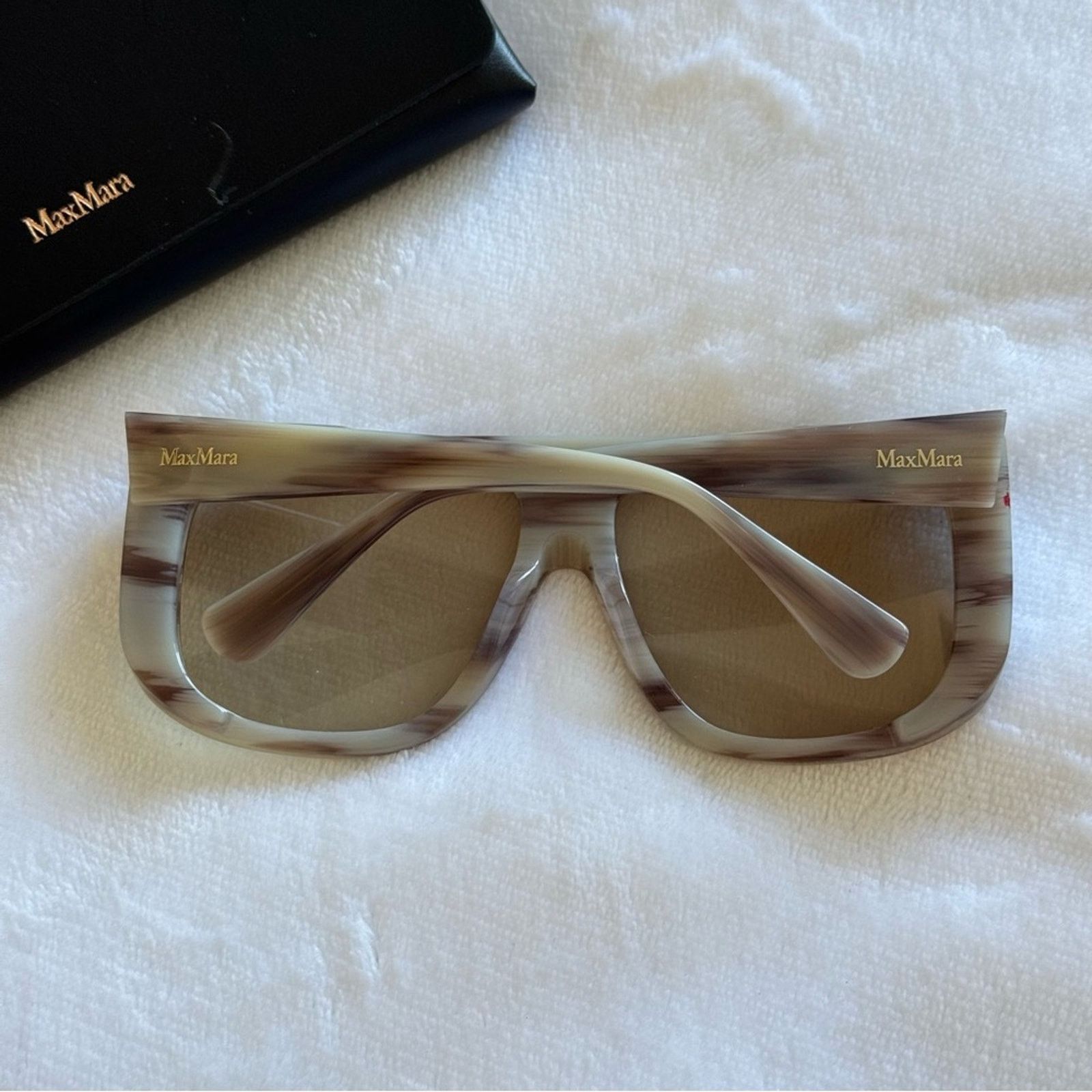 Max Mara NEW! MaxMara Brown Sunglasses Flat Top, MM0073 20E Authentic Size ONE SIZE - 6 Thumbnail