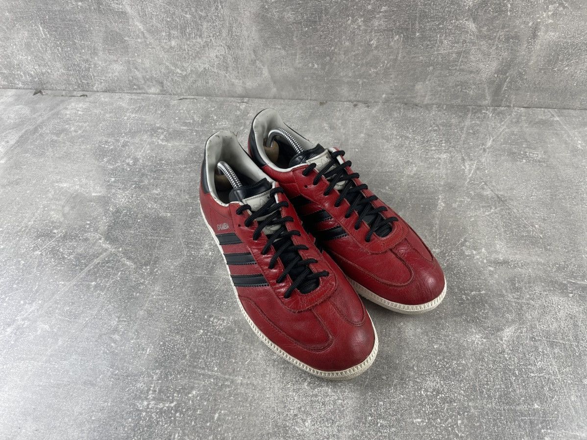 Adidas Adidas Vintage Rare Samba OG PRB Red Black Leather Sneakers Size US 8.5 / EU 41-42 - 3 Thumbnail