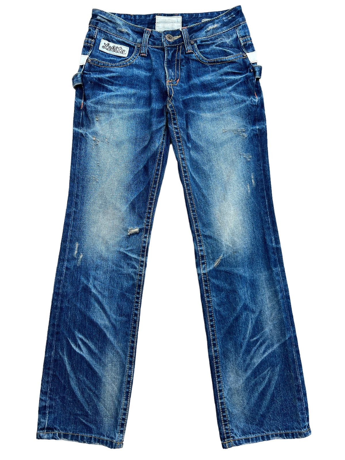 Japanese Brand Lolita Yoshitomo Nara Distressed Denim Jeans 31x31.5 Size 31" - 2 Thumbnail
