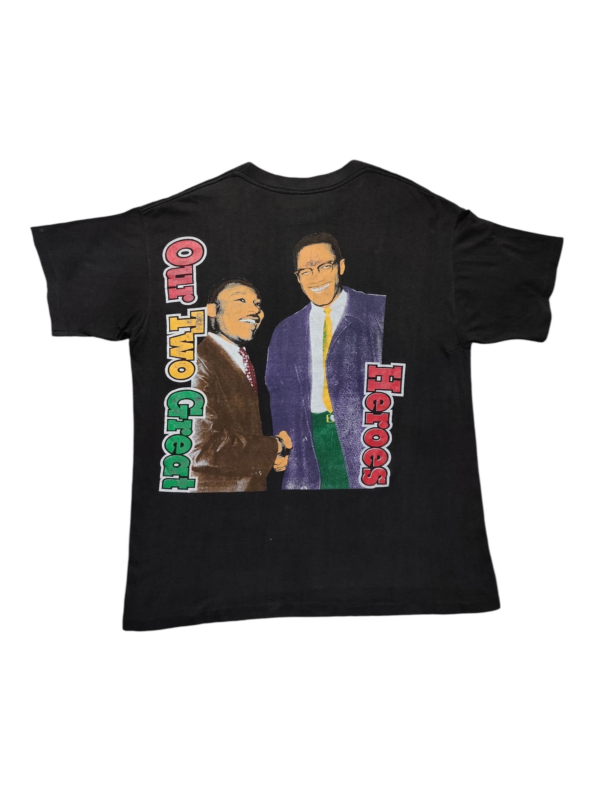 Vintage Vintage Malcolm X Our Two Great Heroes "Dryrot" Size US XL / EU 56 / 4 - 2 Thumbnail