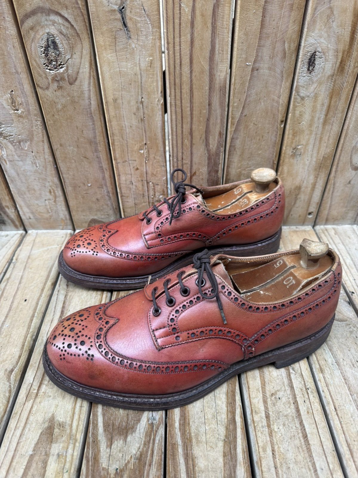 Tricker's Tricker’s bourton brown wingtip shoes UK 9.5 Size US 10.5 / EU 43-44 - 3 Thumbnail