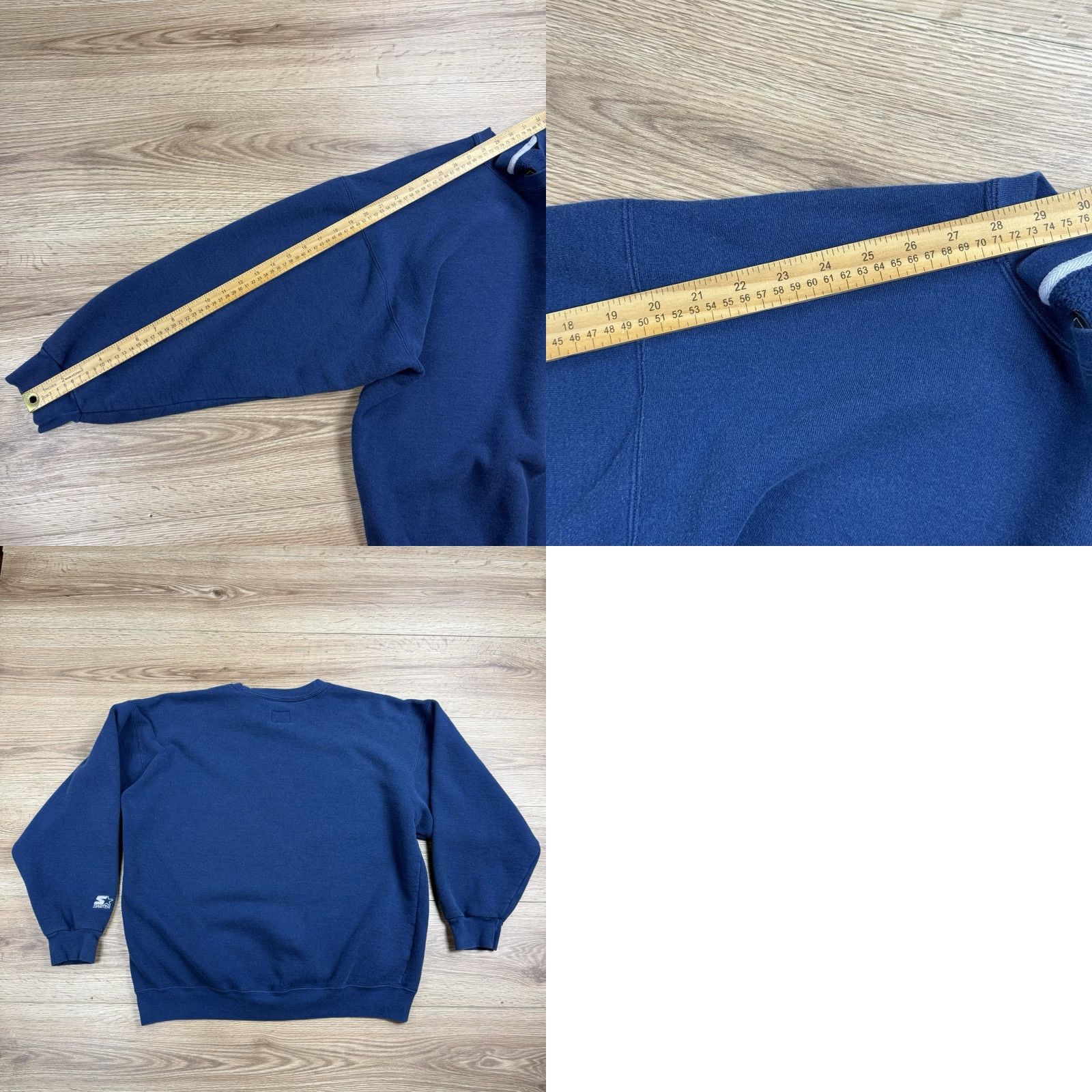 Vintage VINTAGE Starter 90s Embroidered Crewneck Sweatshirt - XL Men Blue Cotton Blend Pullover, Logo, Lightweight, Regular Fit, Made In USA Size US XL / EU 56 / 4 - 8 Thumbnail