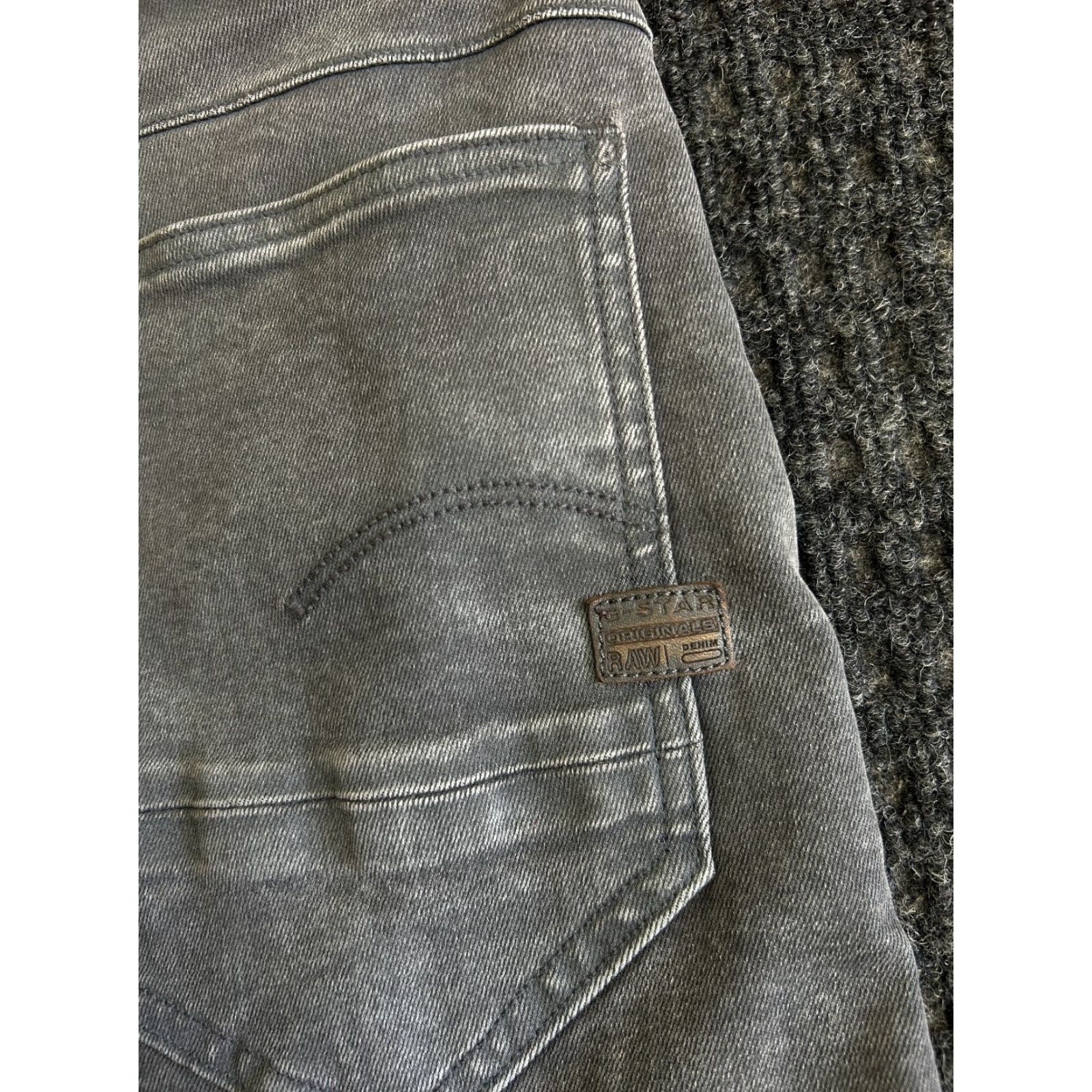 G-Star G-Star Raw D-Staq Jeans 3D Super Slim Denim 30 x 36 Gray Distressed Moto Pockets Mens Size US 30 / EU 46 - 7 Thumbnail
