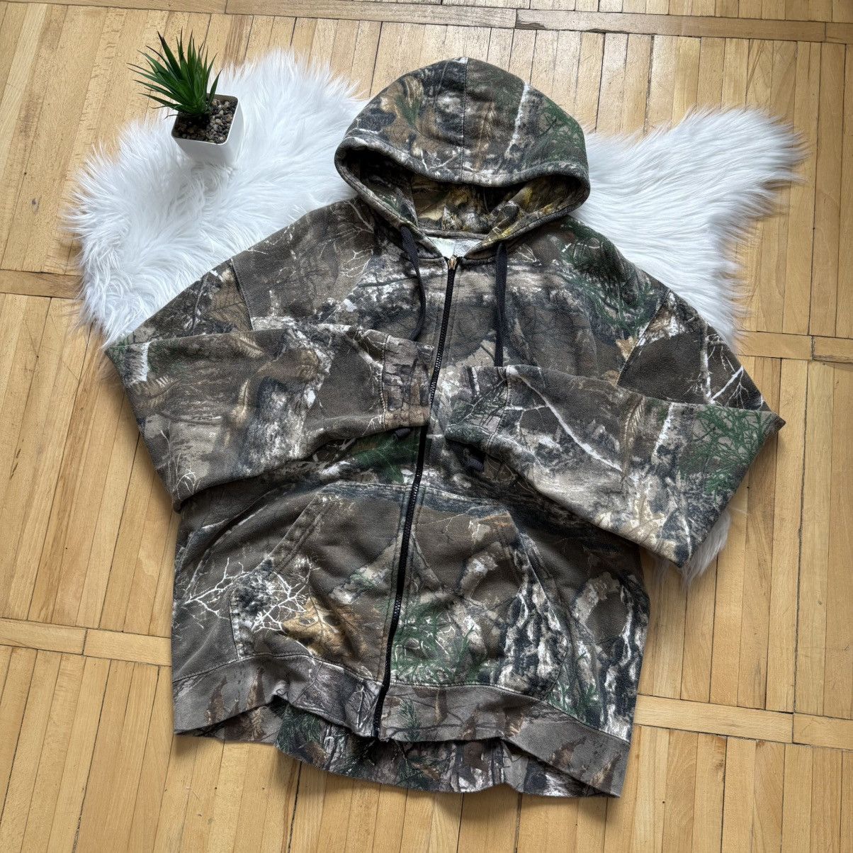 Realtree 📌 Vintage Realtree Camo All Over Print Boxy Hoodie Size US XL / EU 56 / 4 - 9 Thumbnail